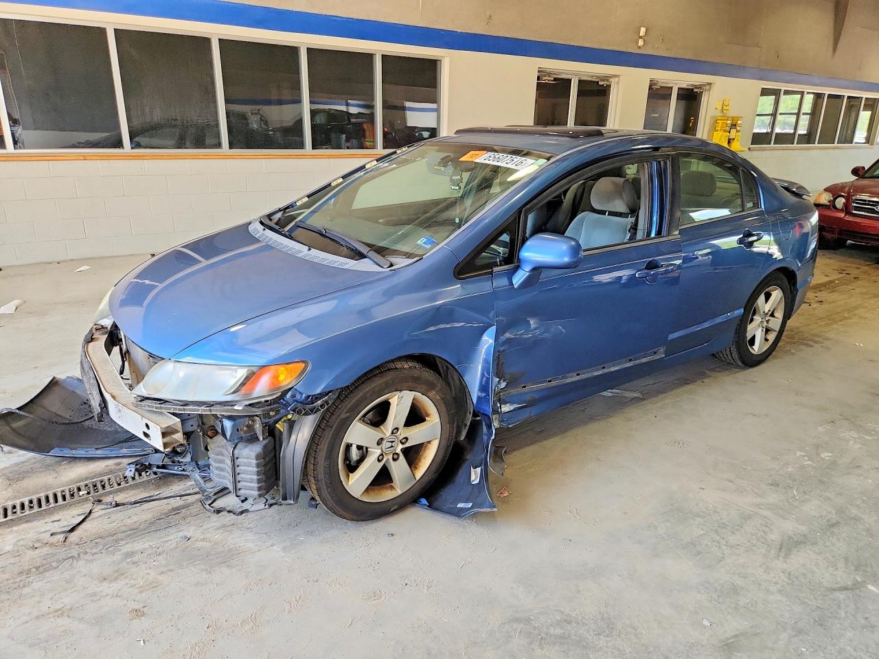 2007 Honda Civic Ex Синий vin: 1HGFA16807L072661