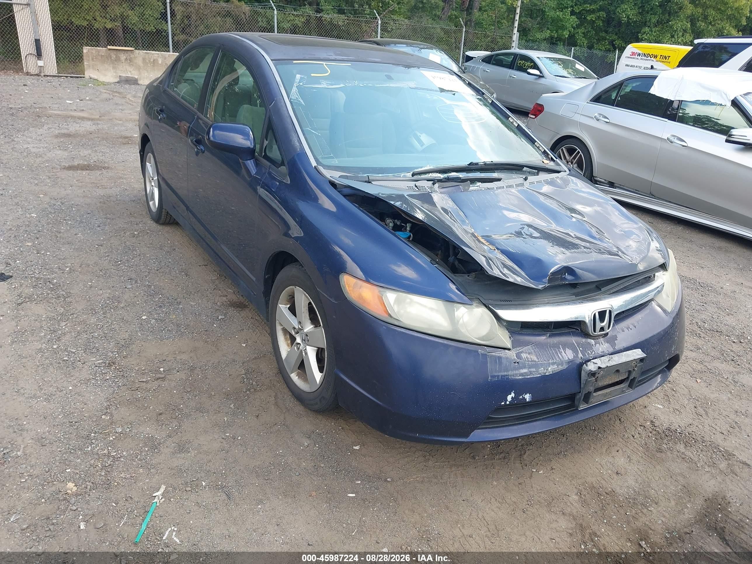 2007 Honda Civic Ex Blue vin: 1HGFA16807L091422