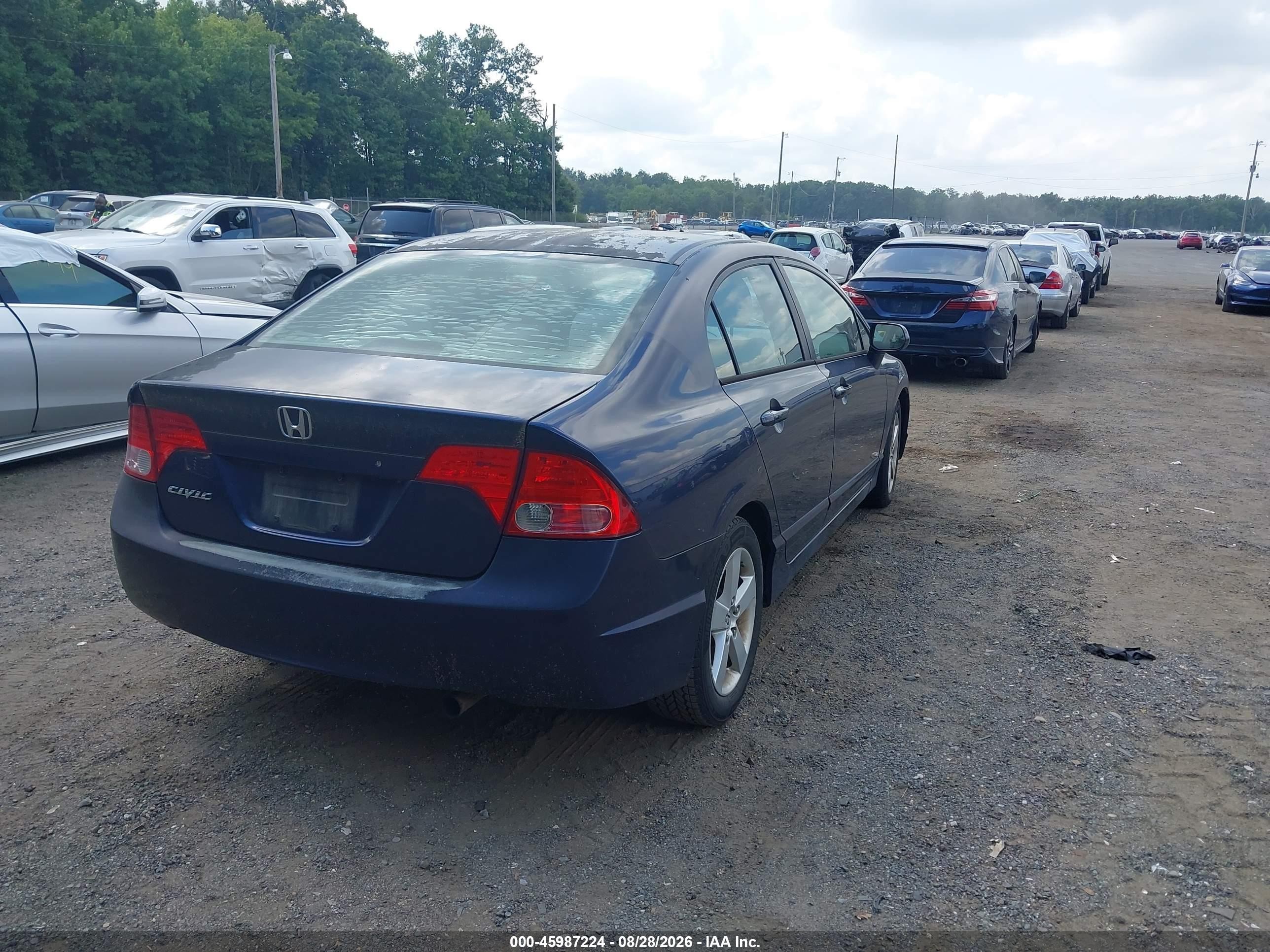 2007 Honda Civic Ex Blue vin: 1HGFA16807L091422