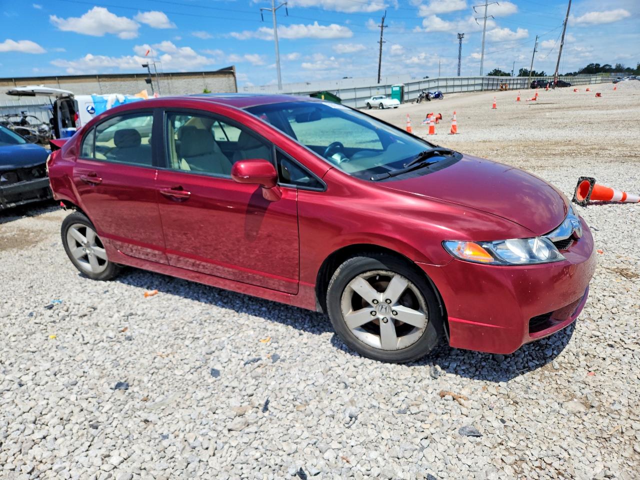 2007 Honda Civic Ex Темно-бордовый vin: 1HGFA16807L121454