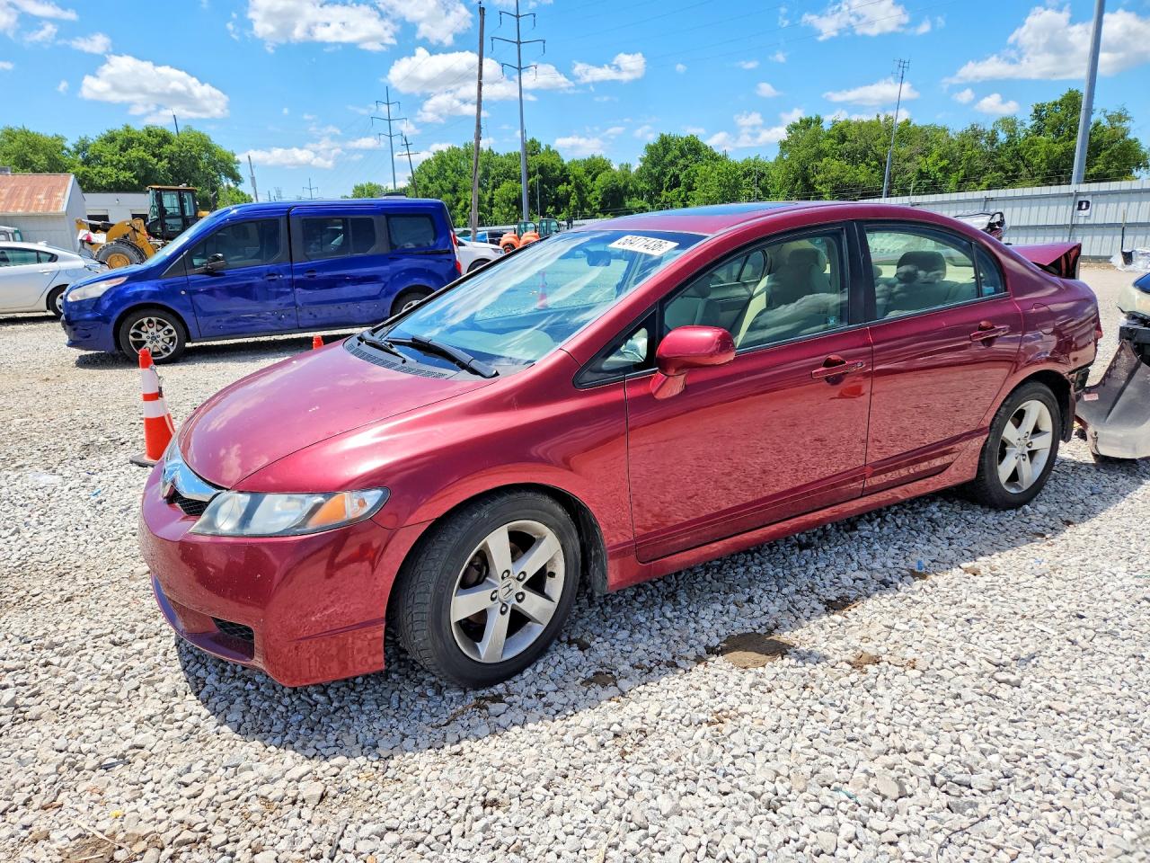 2007 Honda Civic Ex Maroon vin: 1HGFA16807L121454
