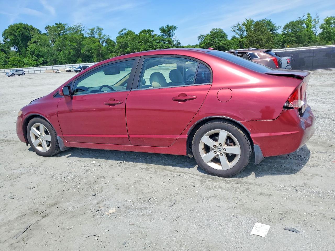 2008 Honda Civic Ex Бордовый vin: 1HGFA16808L005866