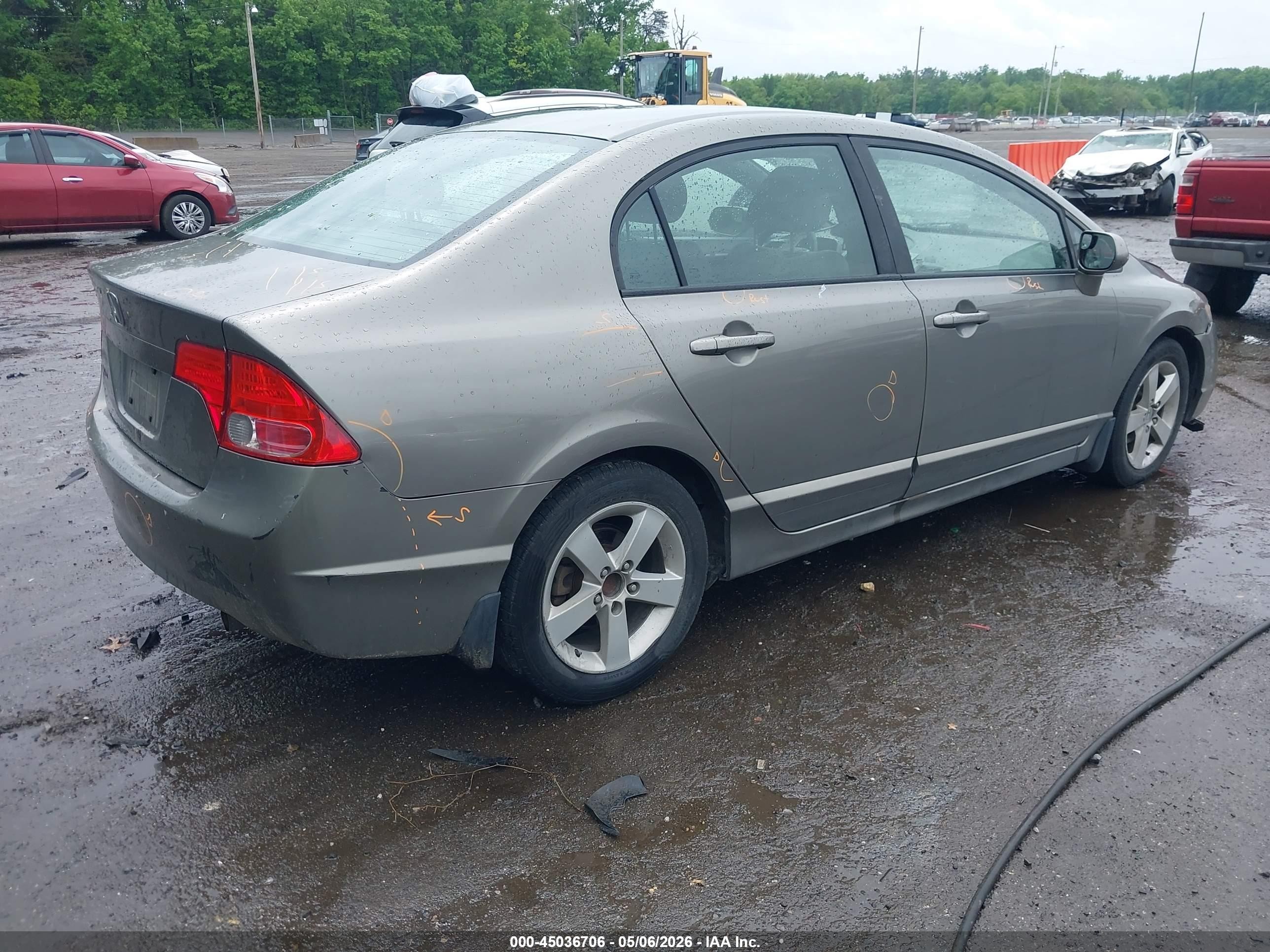 2008 Honda Civic Ex Коричневый vin: 1HGFA16808L060060