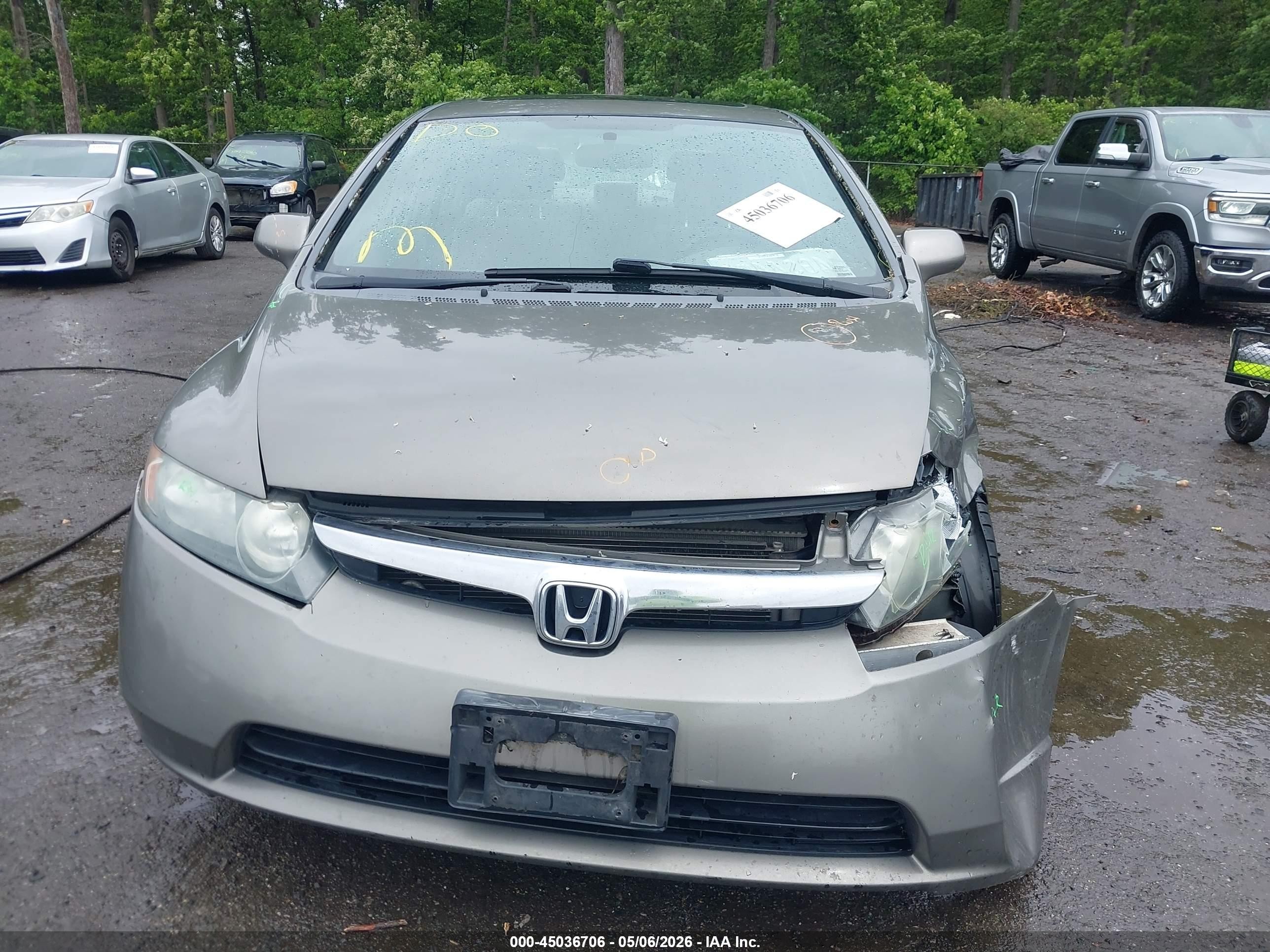 2008 Honda Civic Ex Коричневый vin: 1HGFA16808L060060