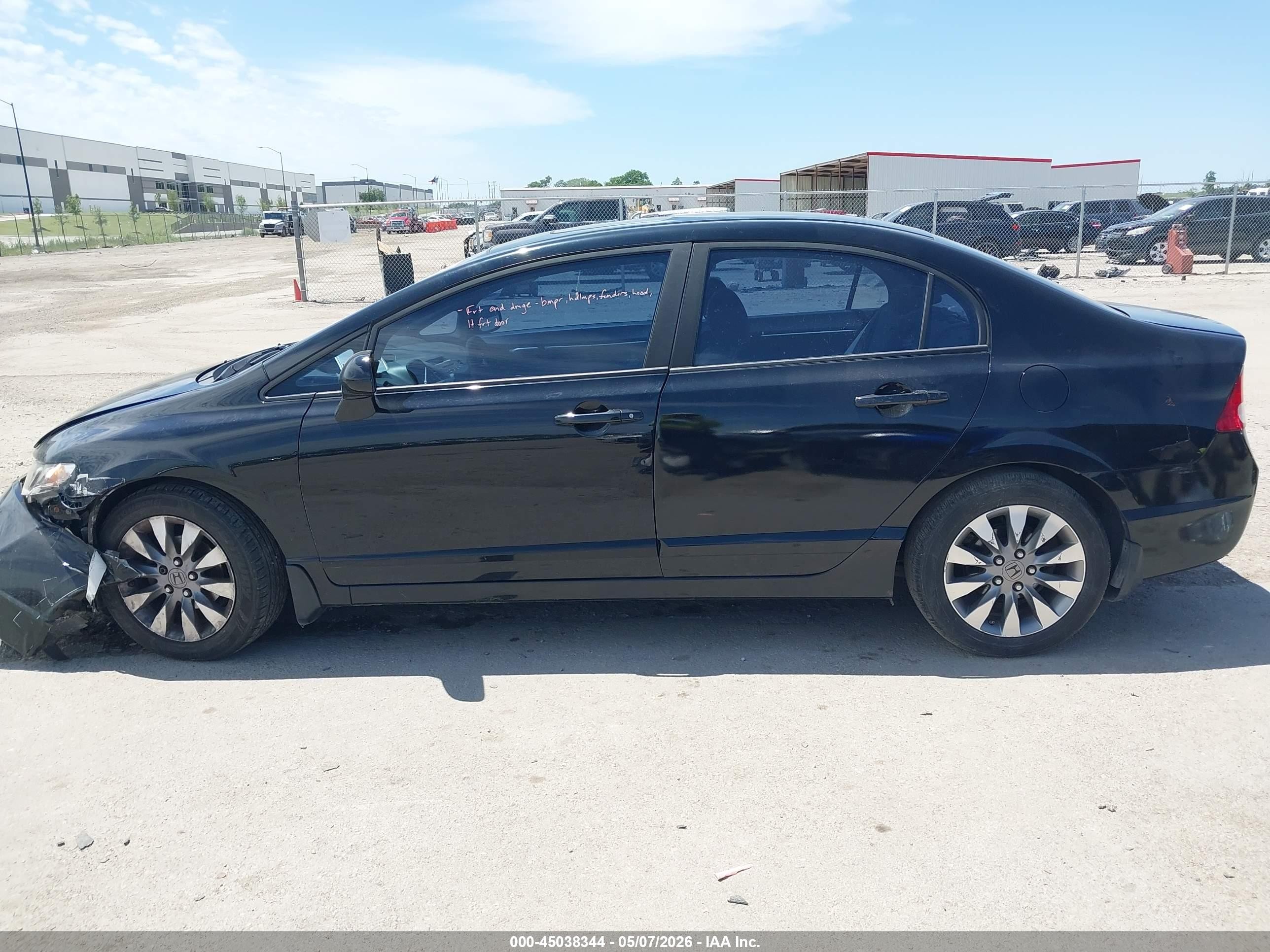 2009 Honda Civic Ex Black vin: 1HGFA16809L007540
