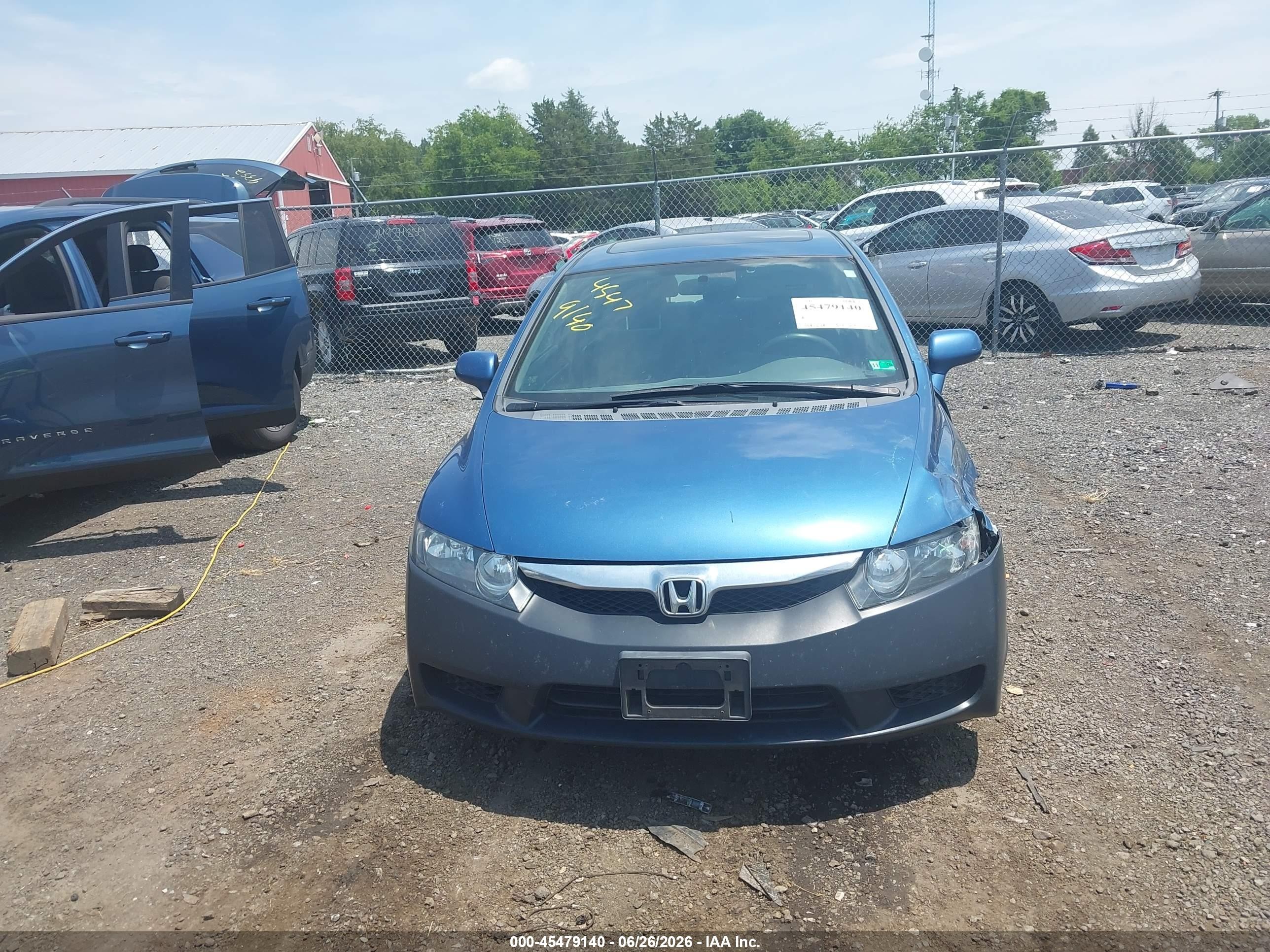 2009 Honda Civic Ex Blue vin: 1HGFA16809L012267
