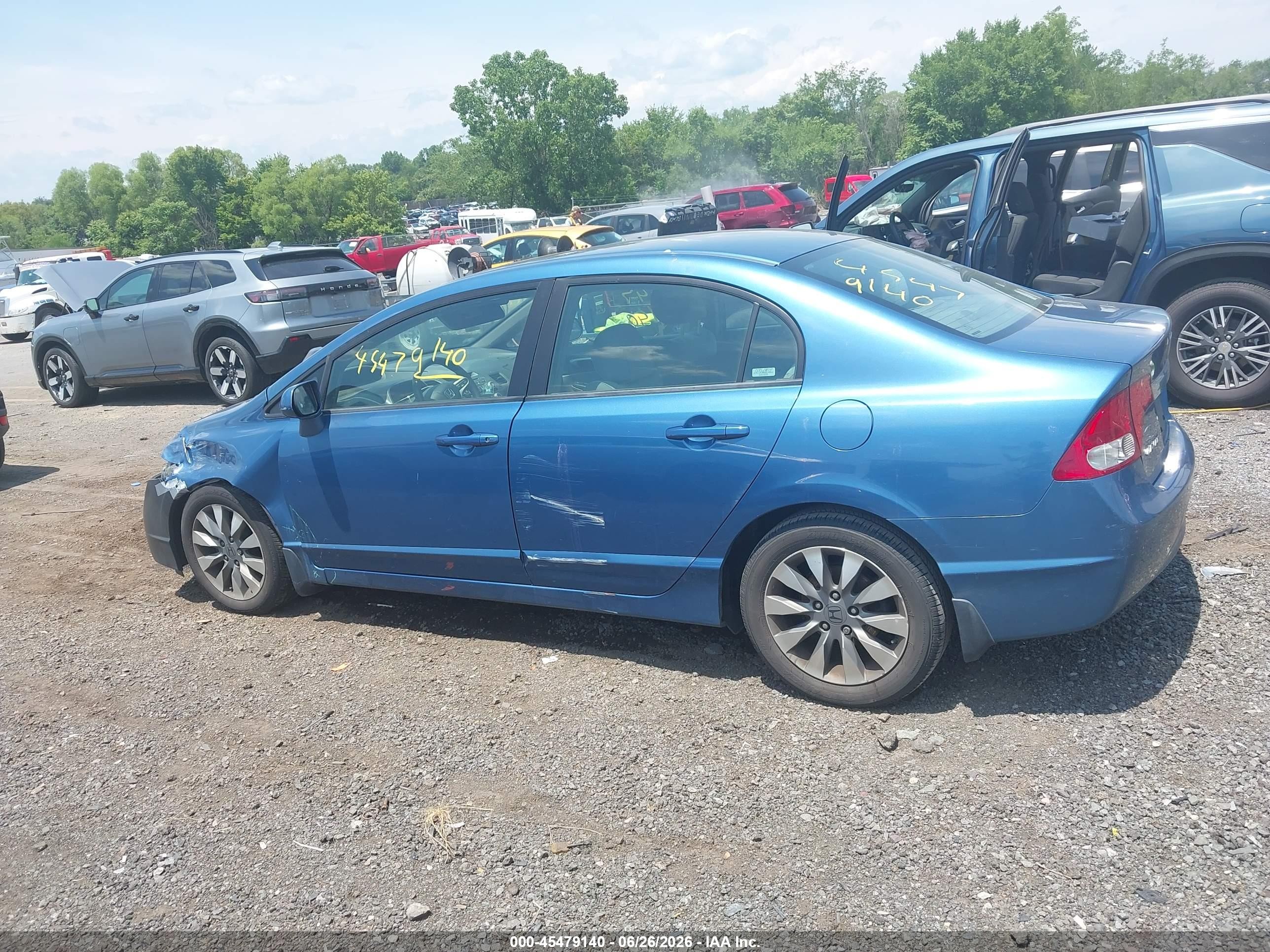 2009 Honda Civic Ex Blue vin: 1HGFA16809L012267