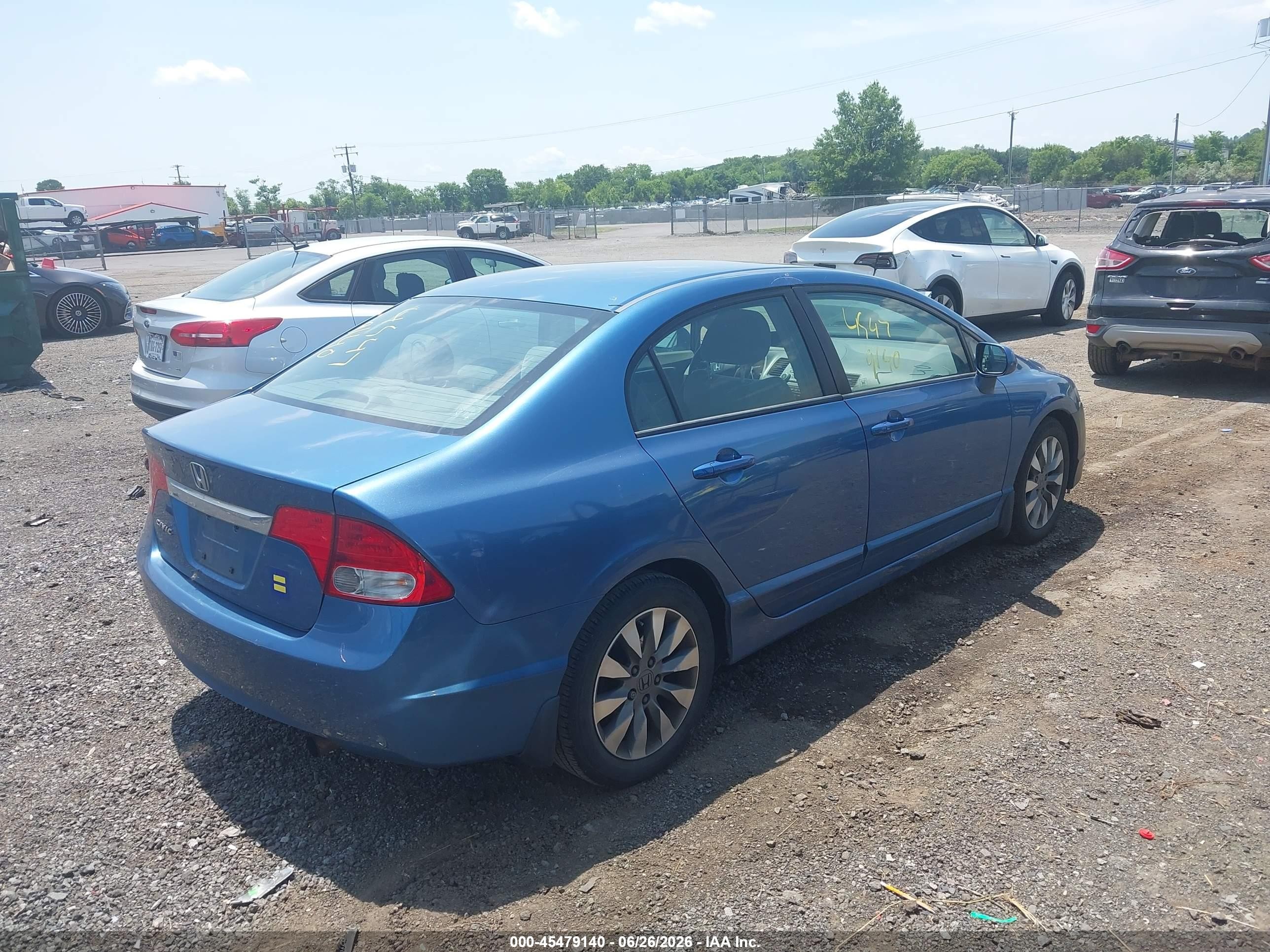 2009 Honda Civic Ex Blue vin: 1HGFA16809L012267