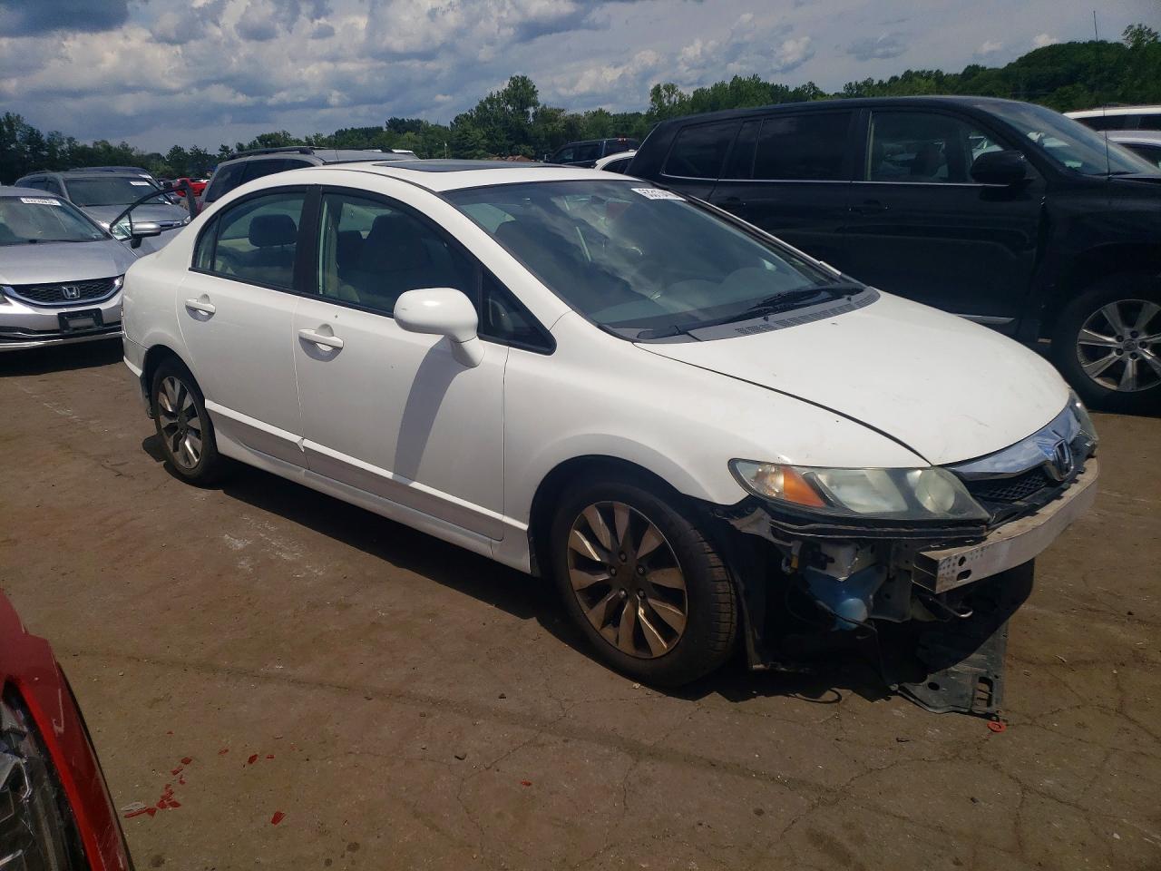 2009 Honda Civic Ex Белый vin: 1HGFA16809L021471