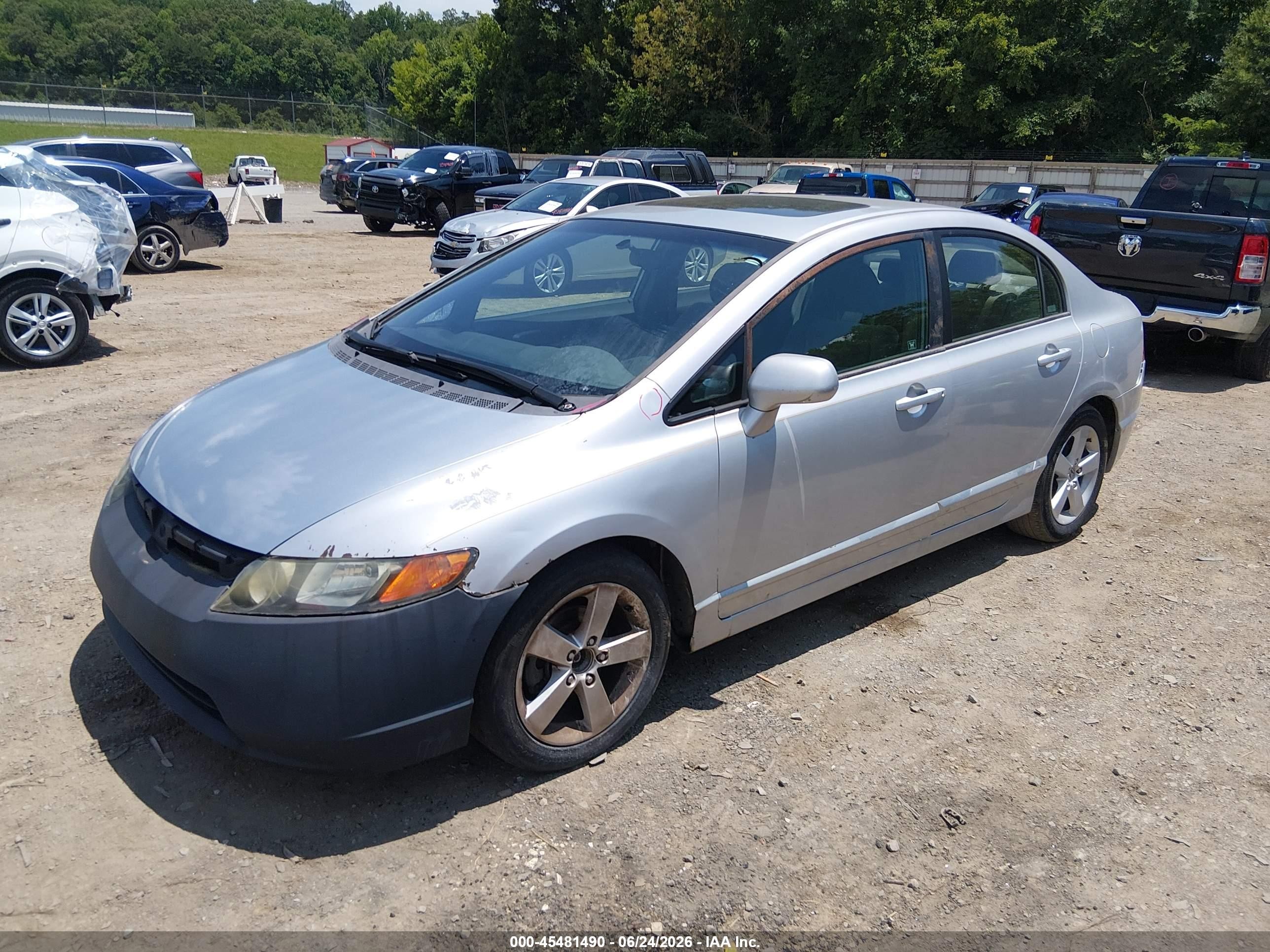 2006 Honda Civic Ex Silver vin: 1HGFA16816L072425