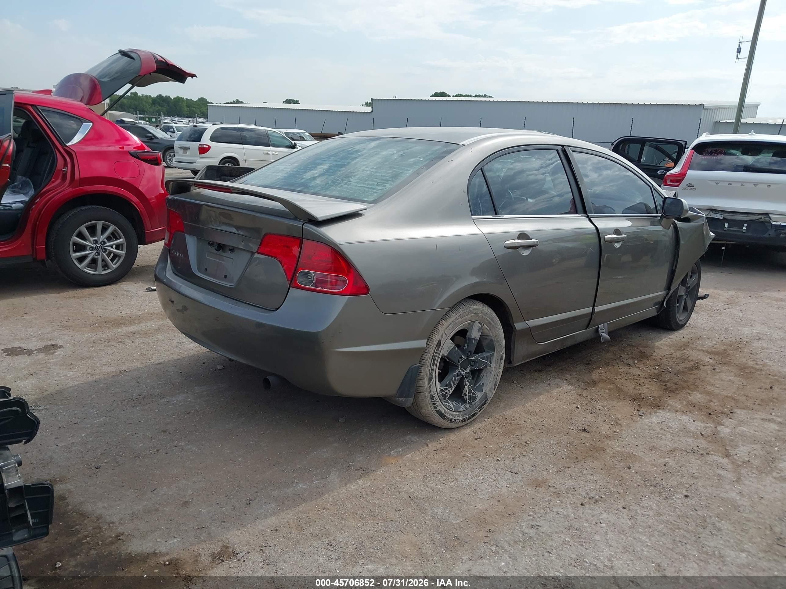 2007 Honda Civic Ex Gray vin: 1HGFA16817L000058