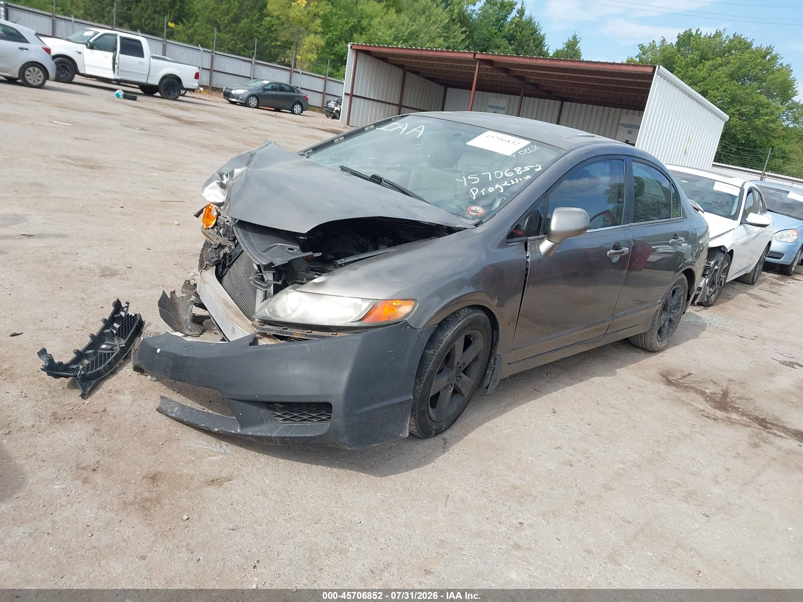 2007 Honda Civic Ex Gray vin: 1HGFA16817L000058