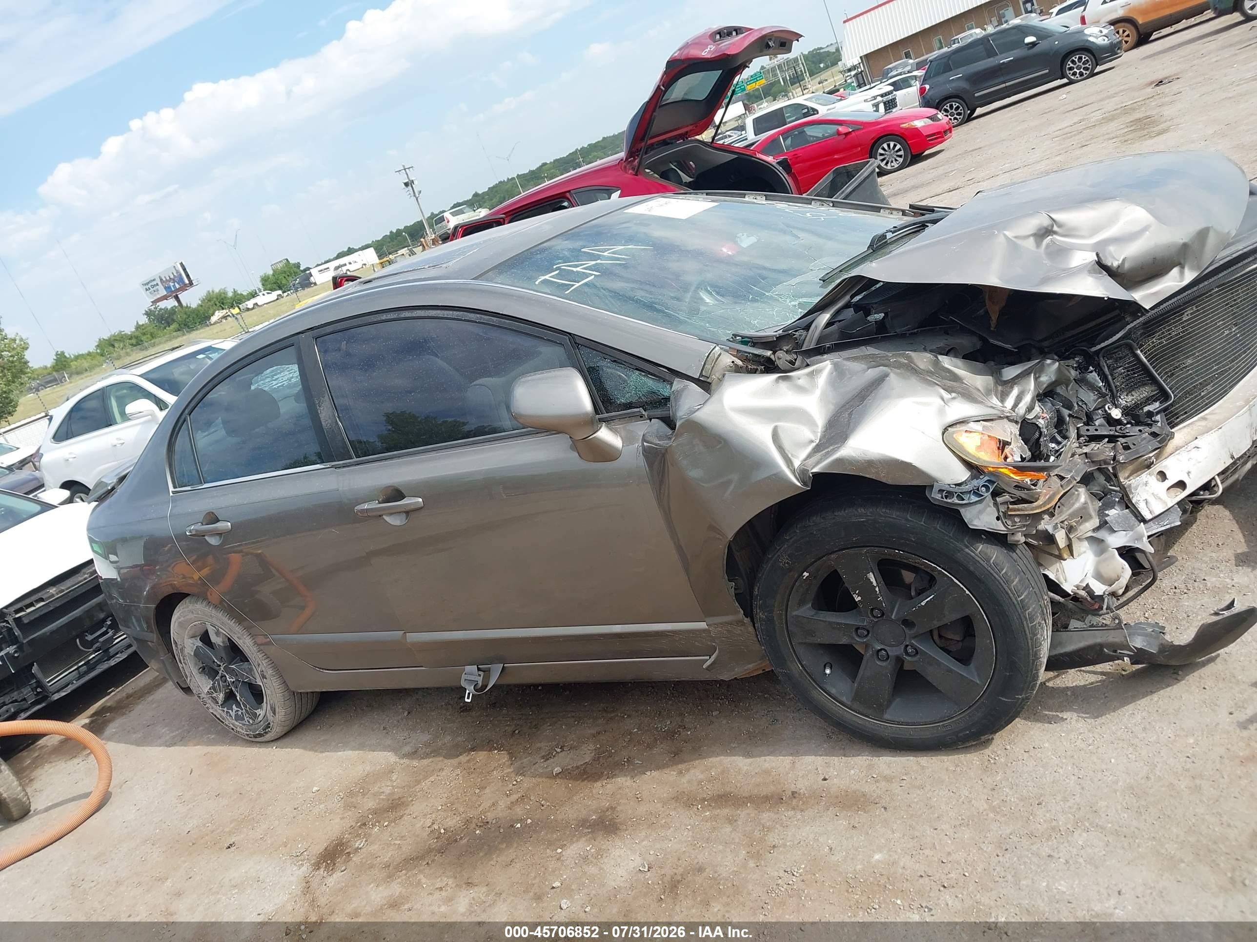 2007 Honda Civic Ex Gray vin: 1HGFA16817L000058
