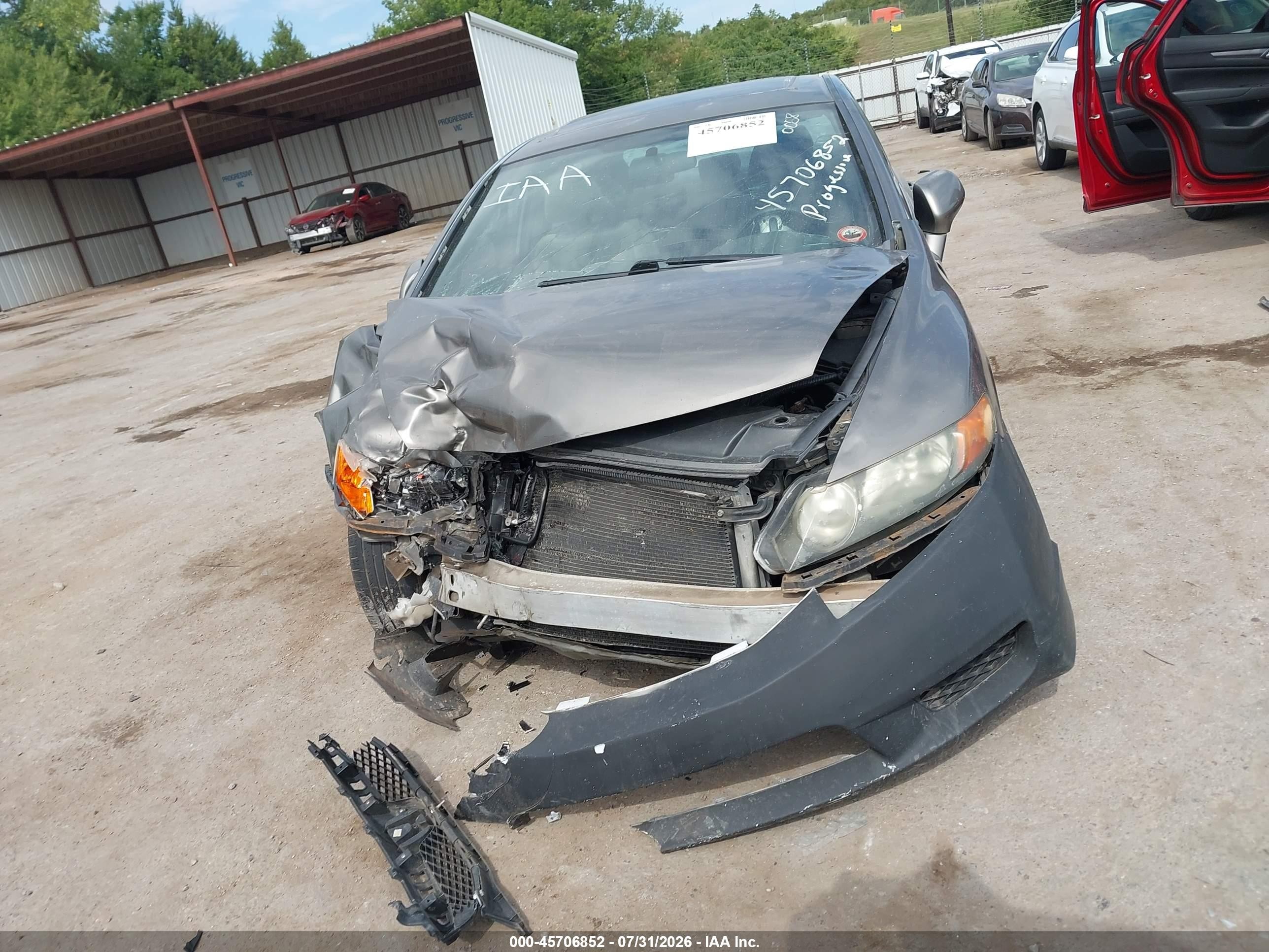 2007 Honda Civic Ex Gray vin: 1HGFA16817L000058