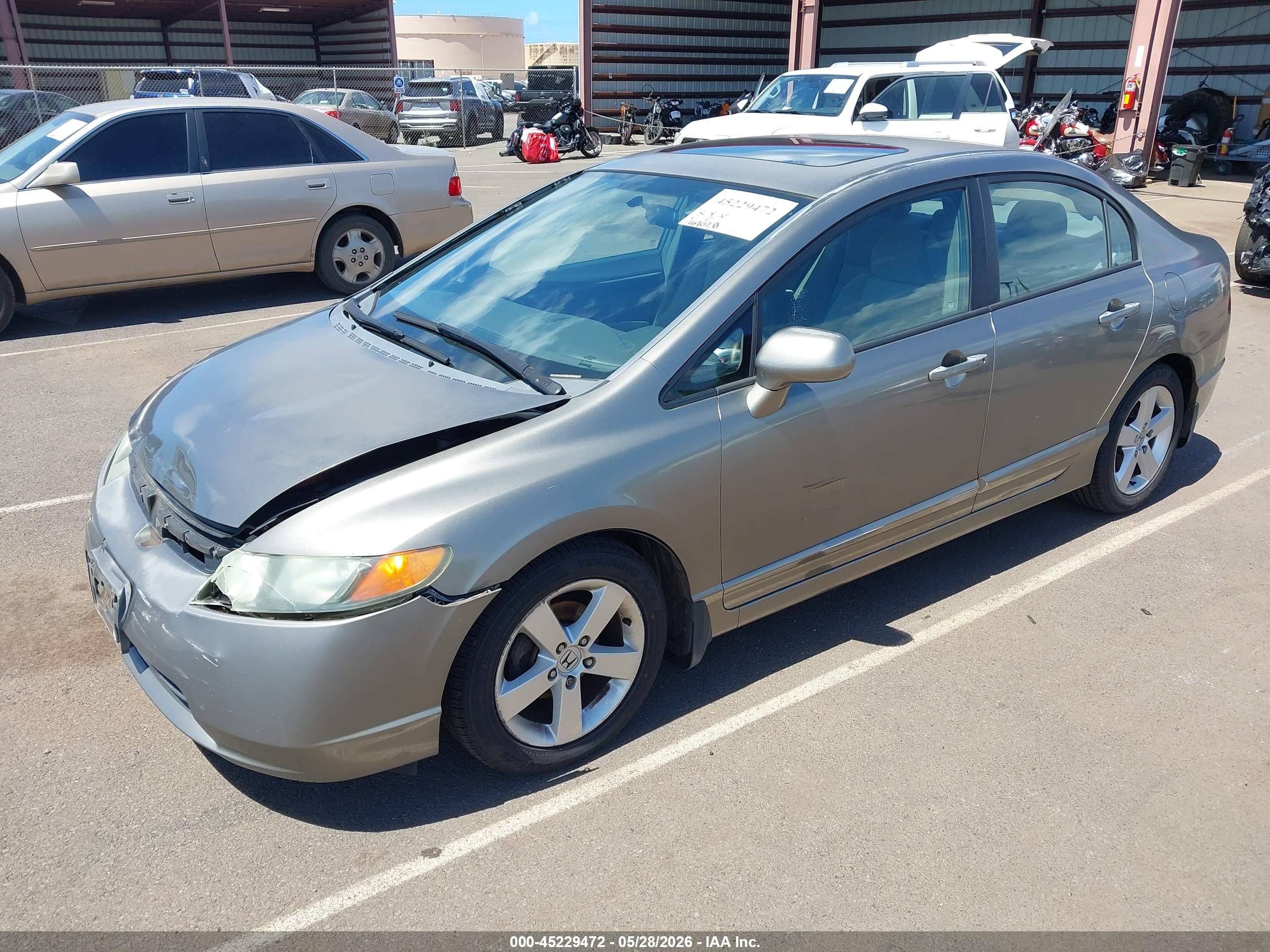 2007 Honda Civic Ex Gray vin: 1HGFA16817L062169