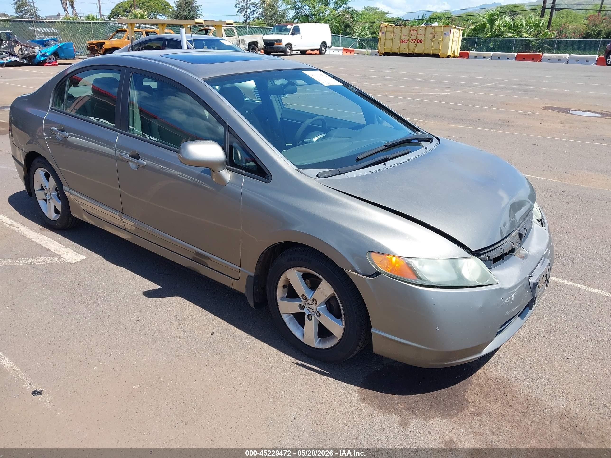 2007 Honda Civic Ex Gray vin: 1HGFA16817L062169