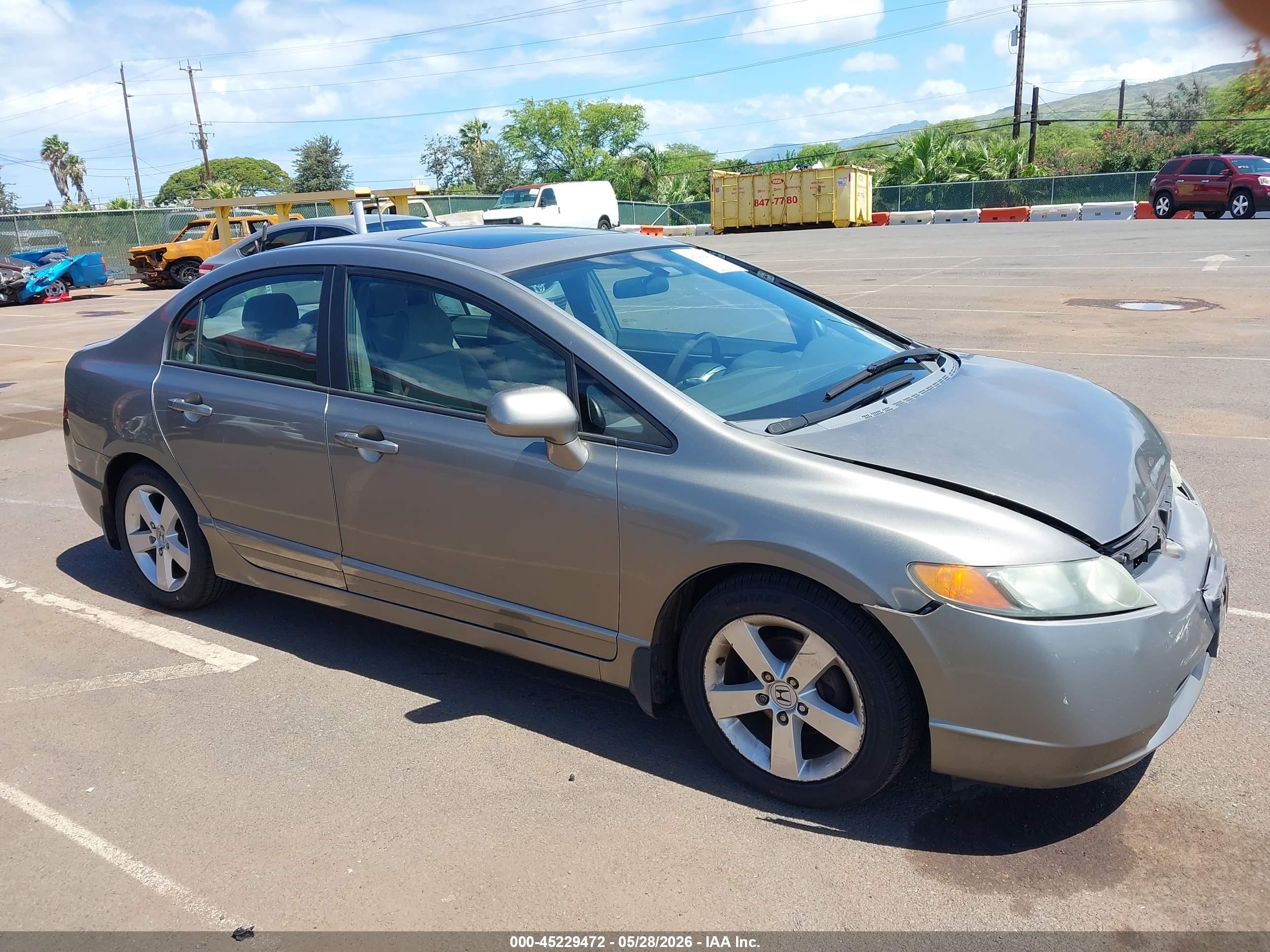 2007 Honda Civic Ex Gray vin: 1HGFA16817L062169