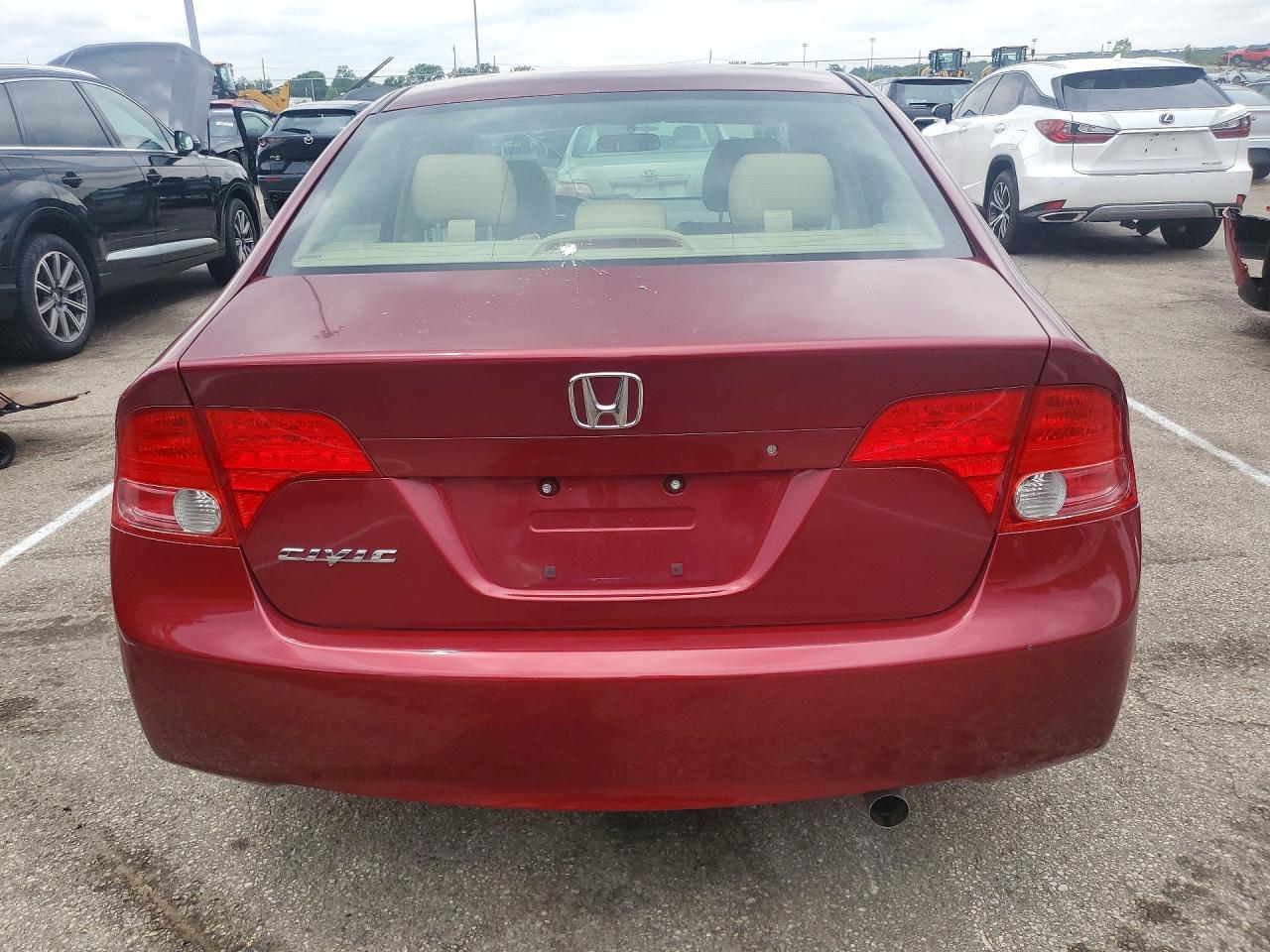 2007 Honda Civic Ex Red vin: 1HGFA16817L063015