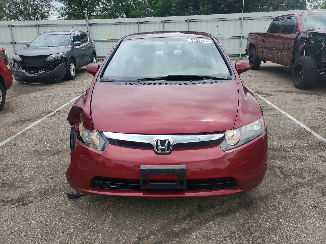 2007 Honda Civic Ex Red vin: 1HGFA16817L063015