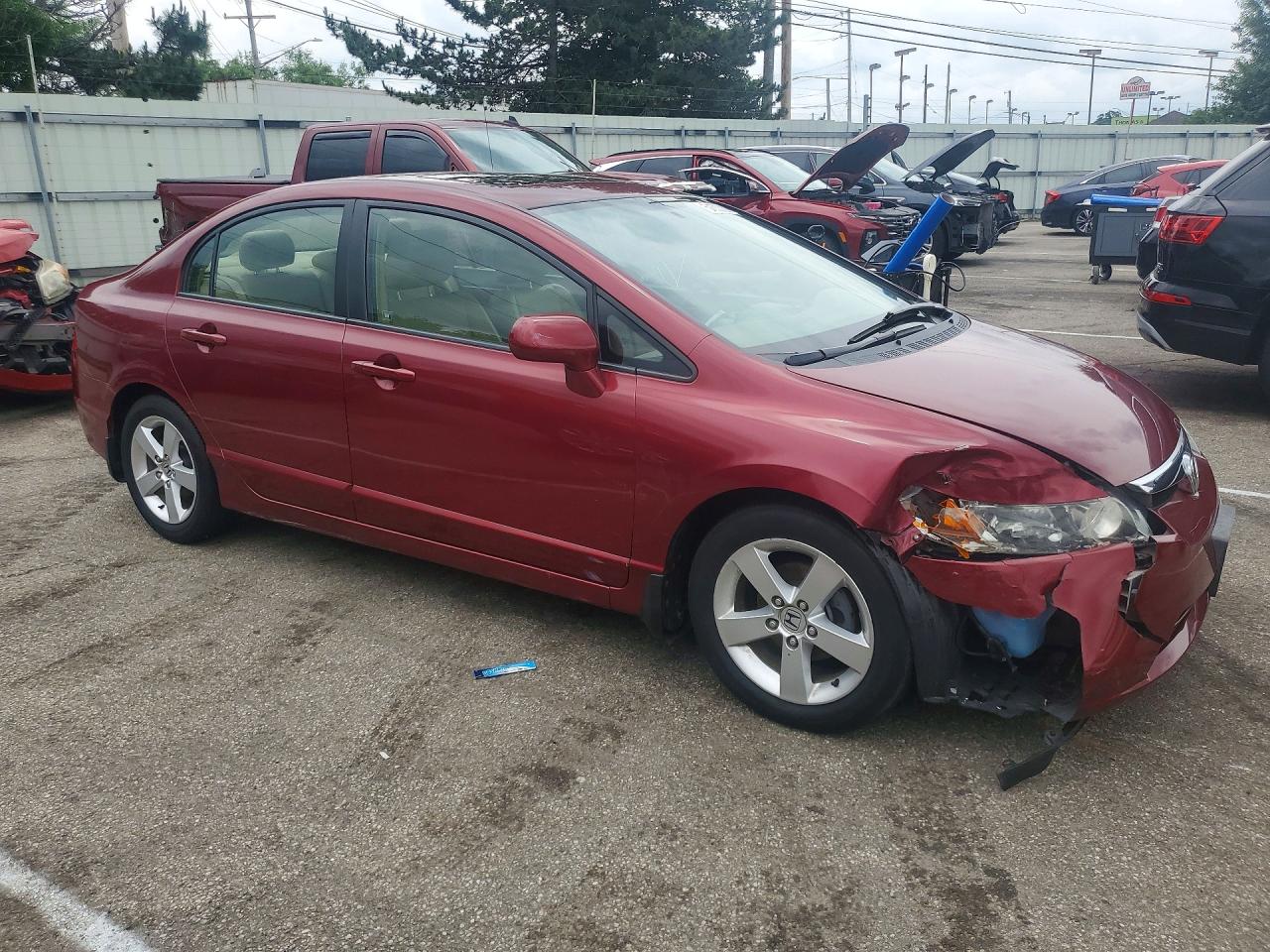 2007 Honda Civic Ex Red vin: 1HGFA16817L063015