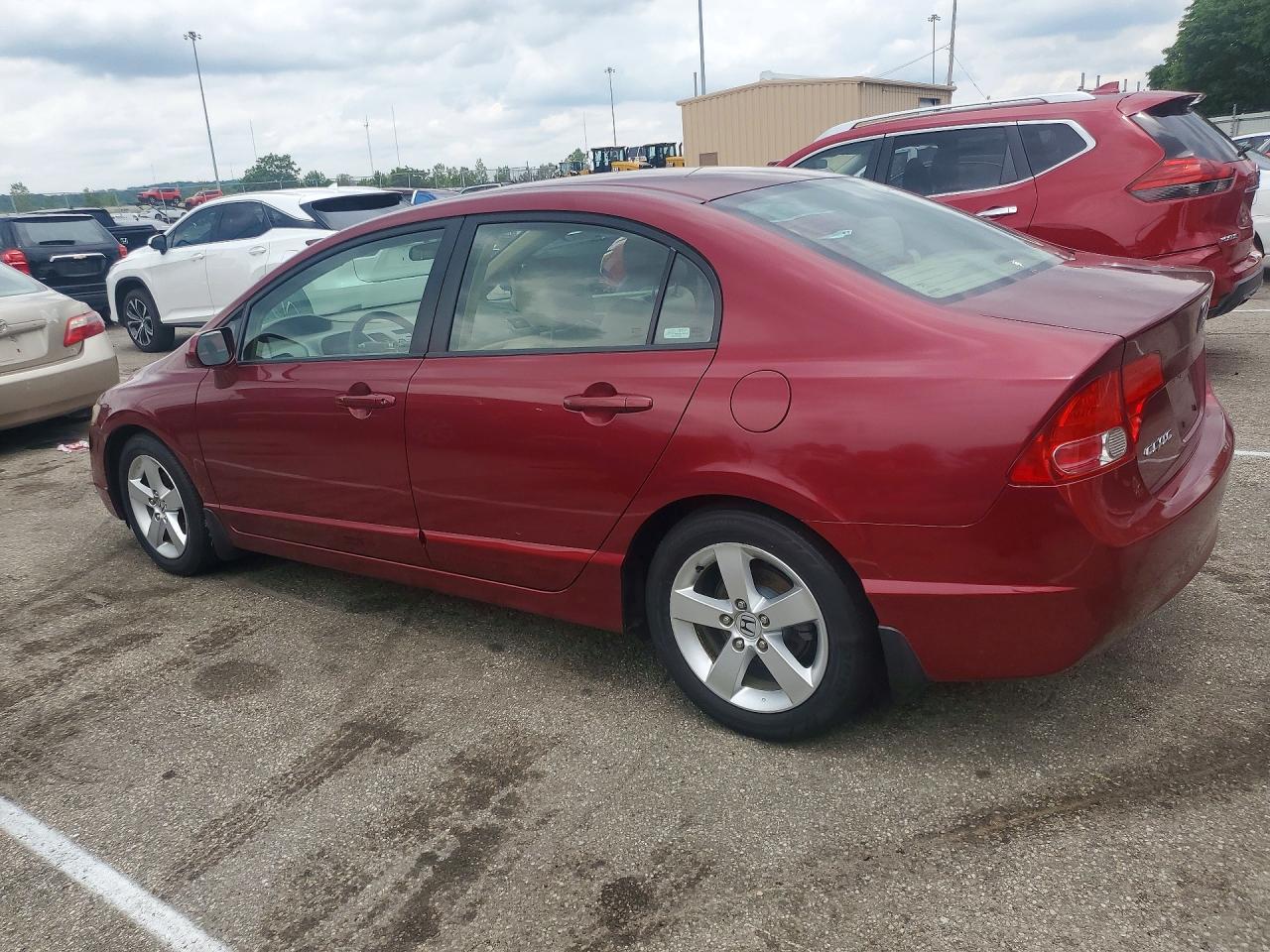 2007 Honda Civic Ex Red vin: 1HGFA16817L063015