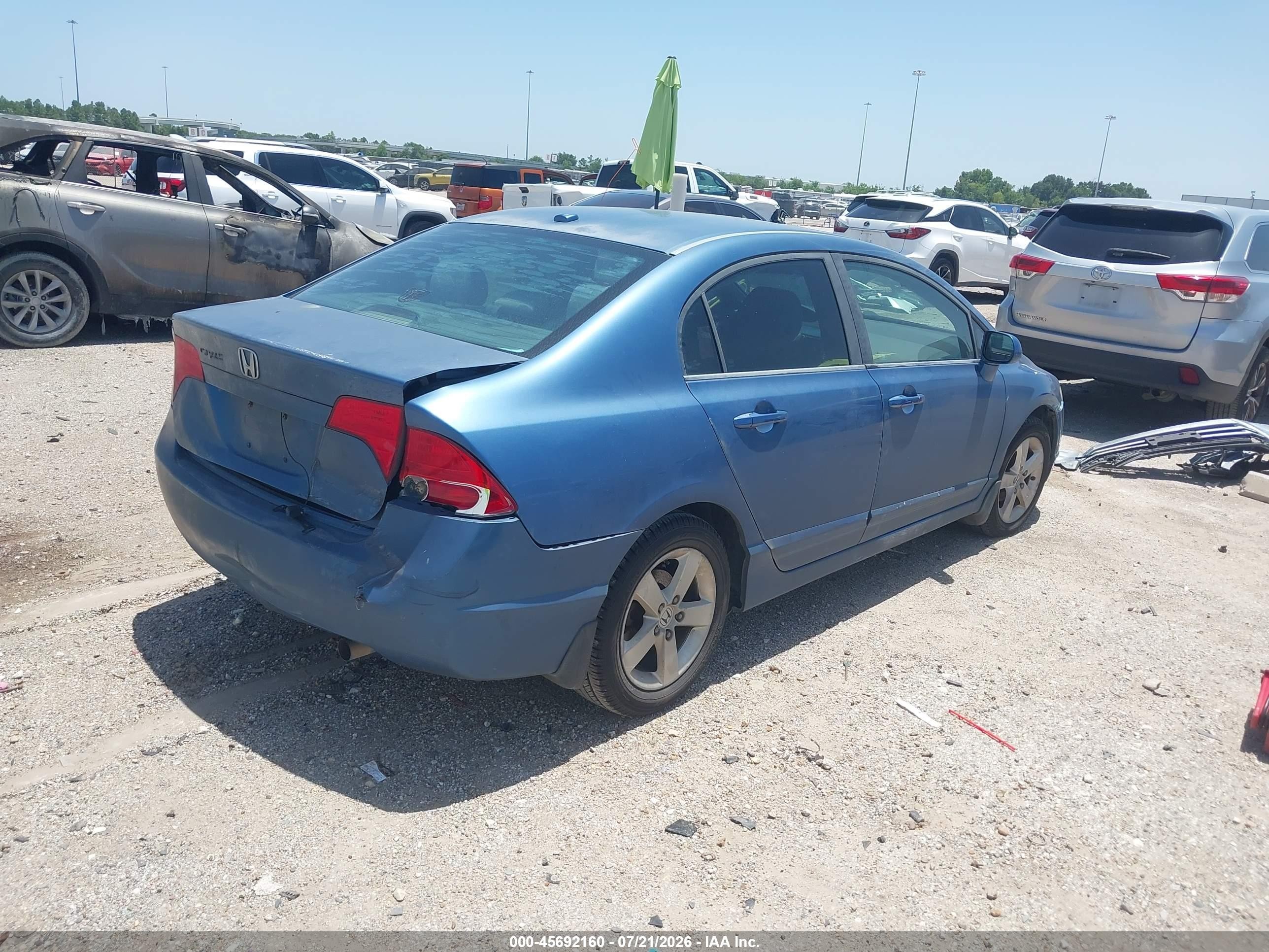 2008 Honda Civic Ex Blue vin: 1HGFA16818L002992