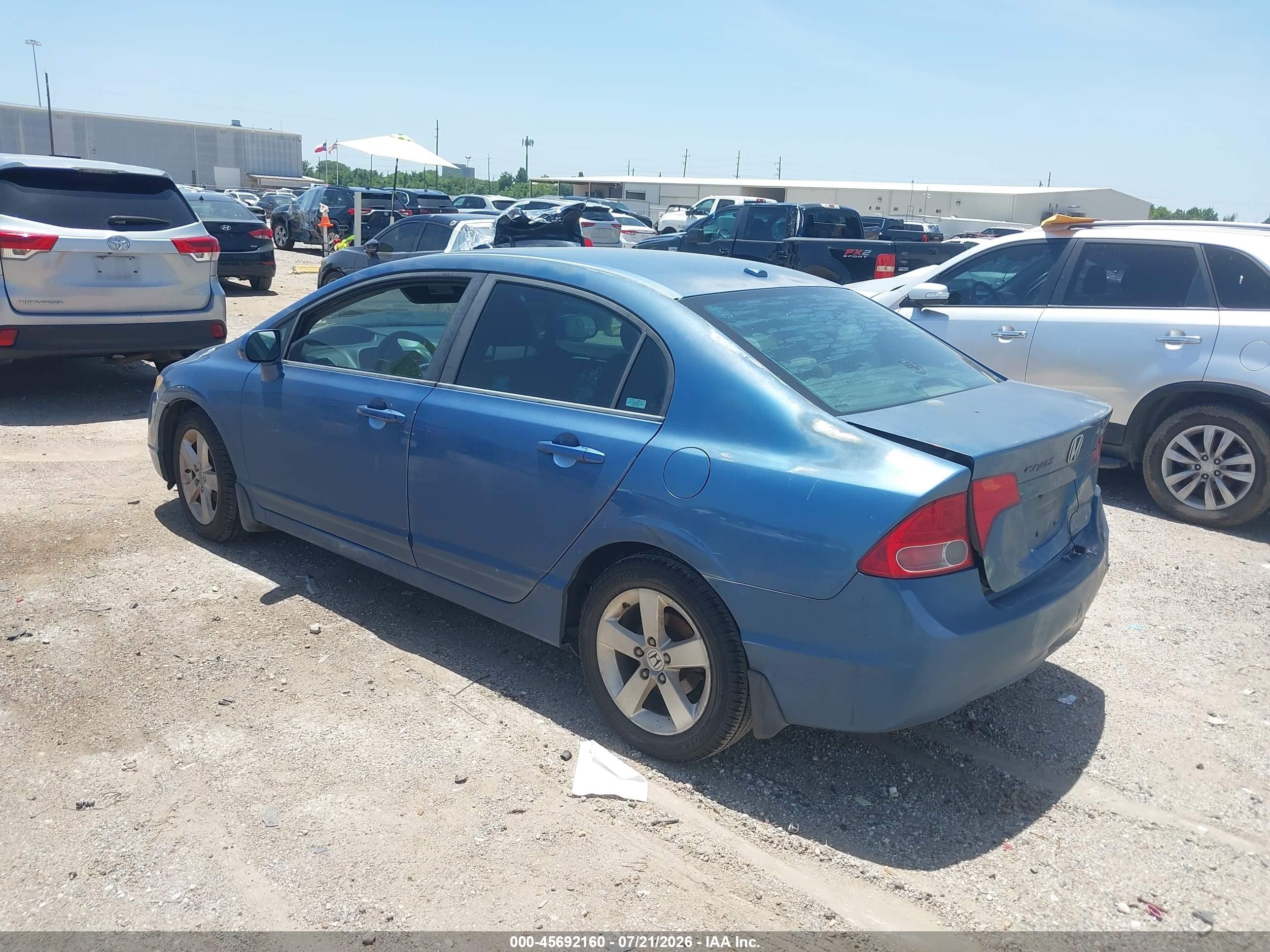 2008 Honda Civic Ex Blue vin: 1HGFA16818L002992