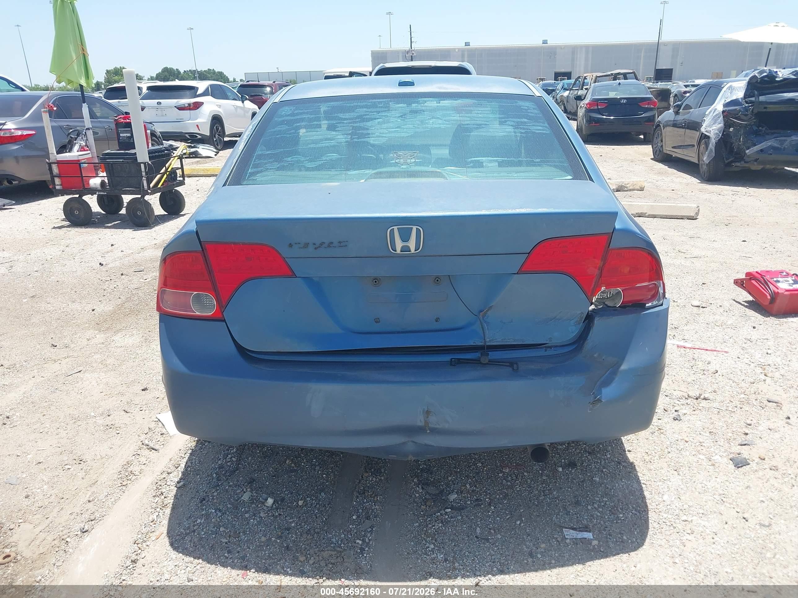 2008 Honda Civic Ex Blue vin: 1HGFA16818L002992