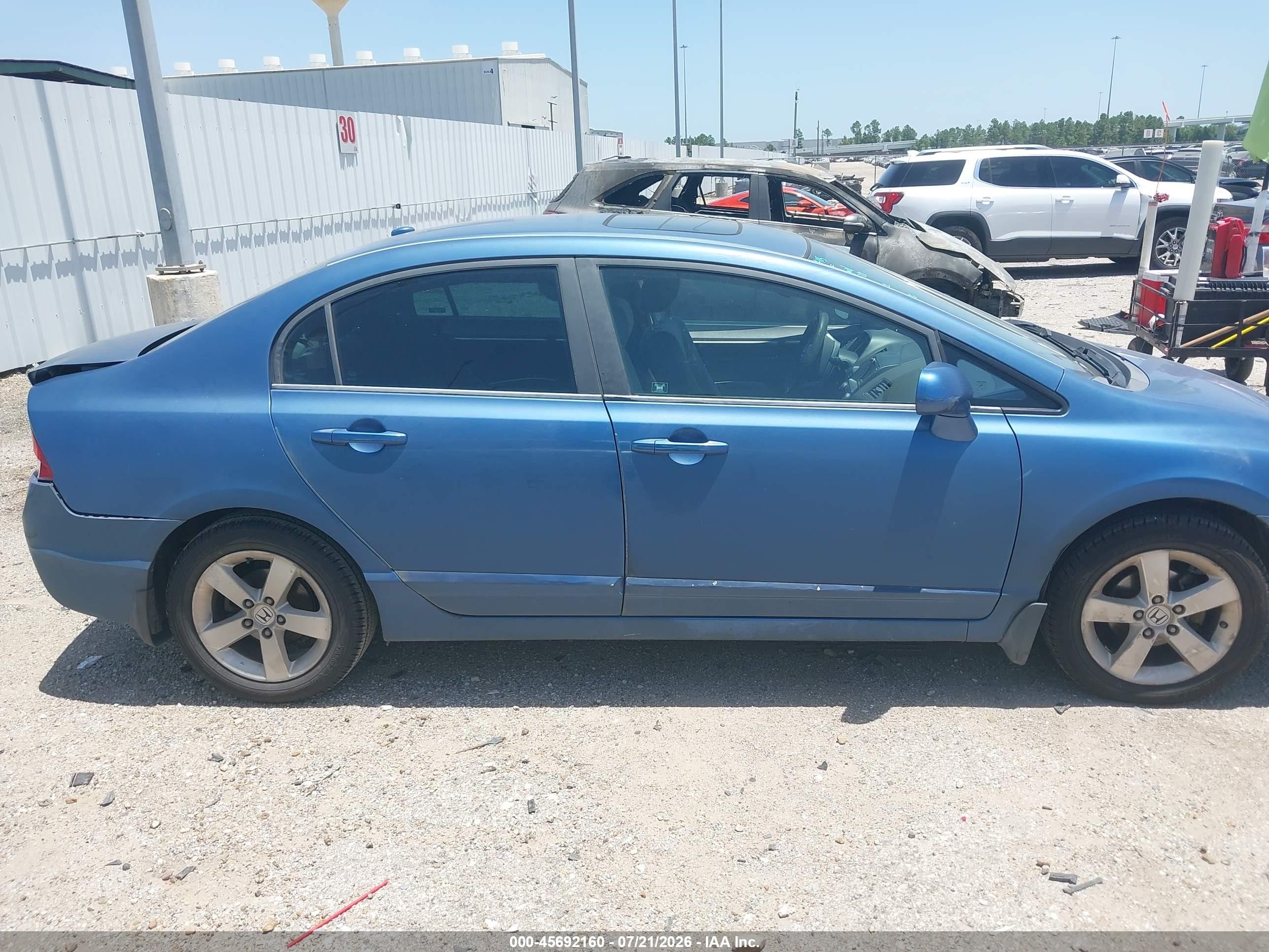 2008 Honda Civic Ex Blue vin: 1HGFA16818L002992