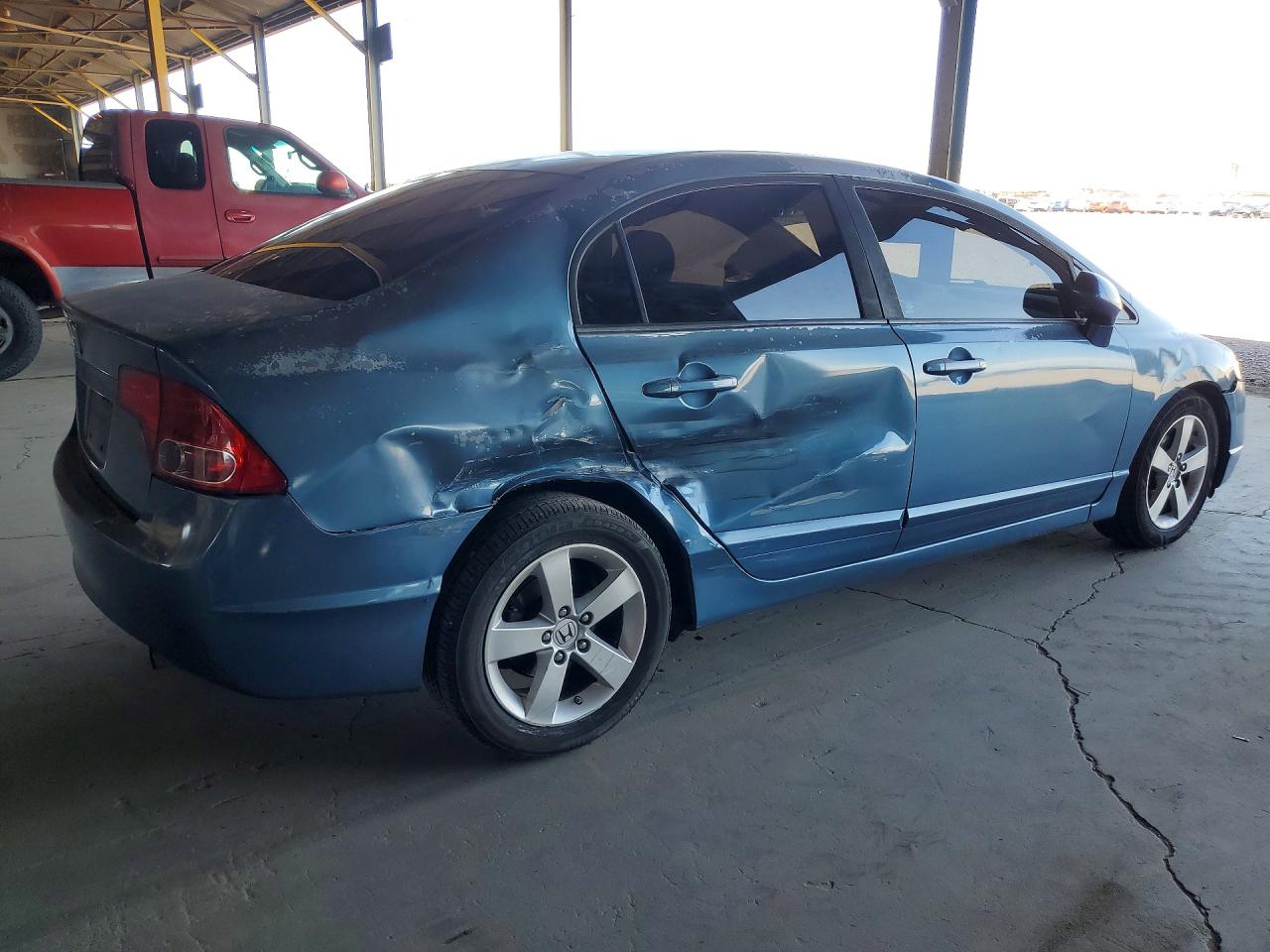 2008 Honda Civic Ex Blue vin: 1HGFA16818L008873