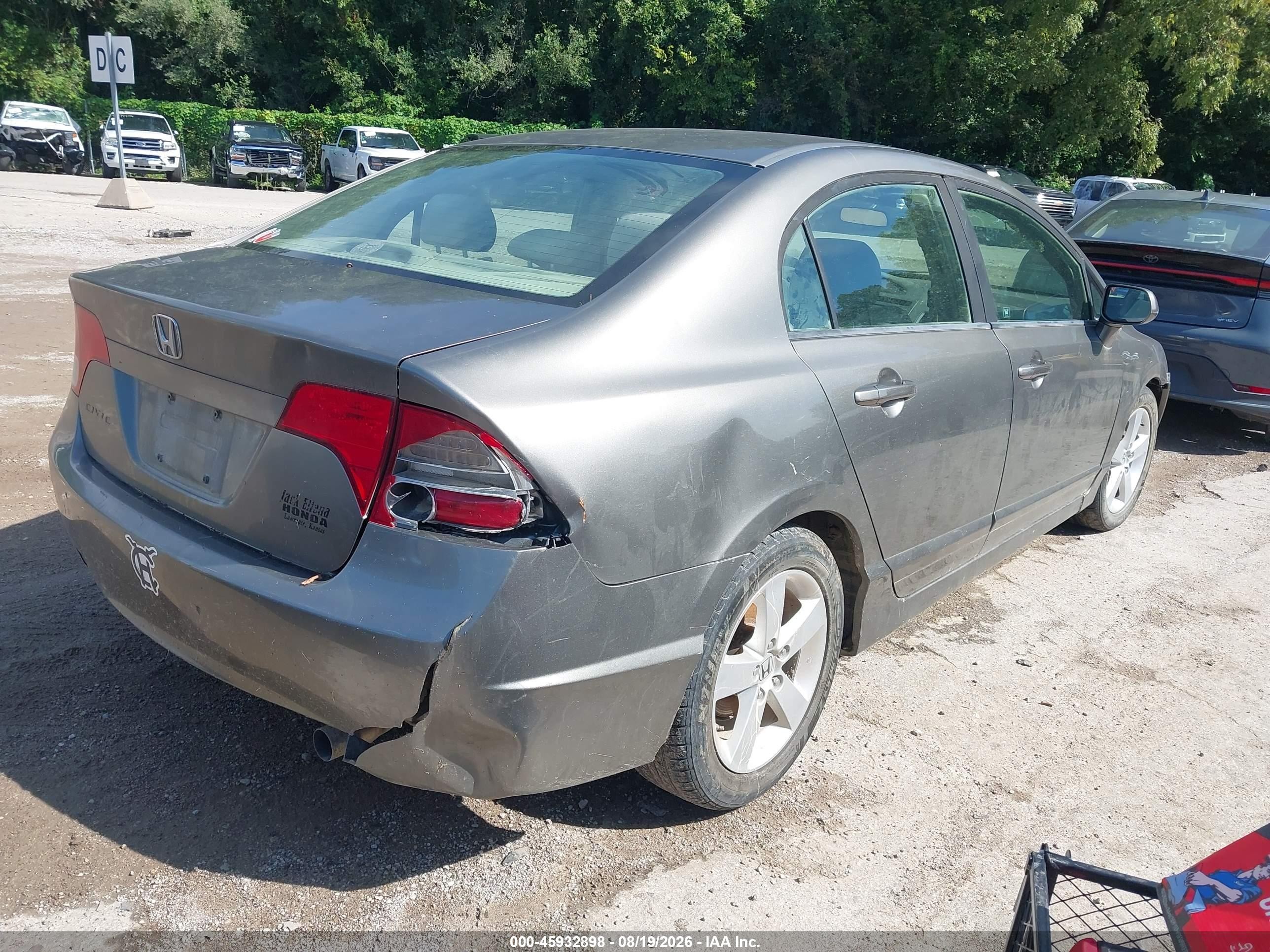 2008 Honda Civic Ex Gray vin: 1HGFA16818L033983
