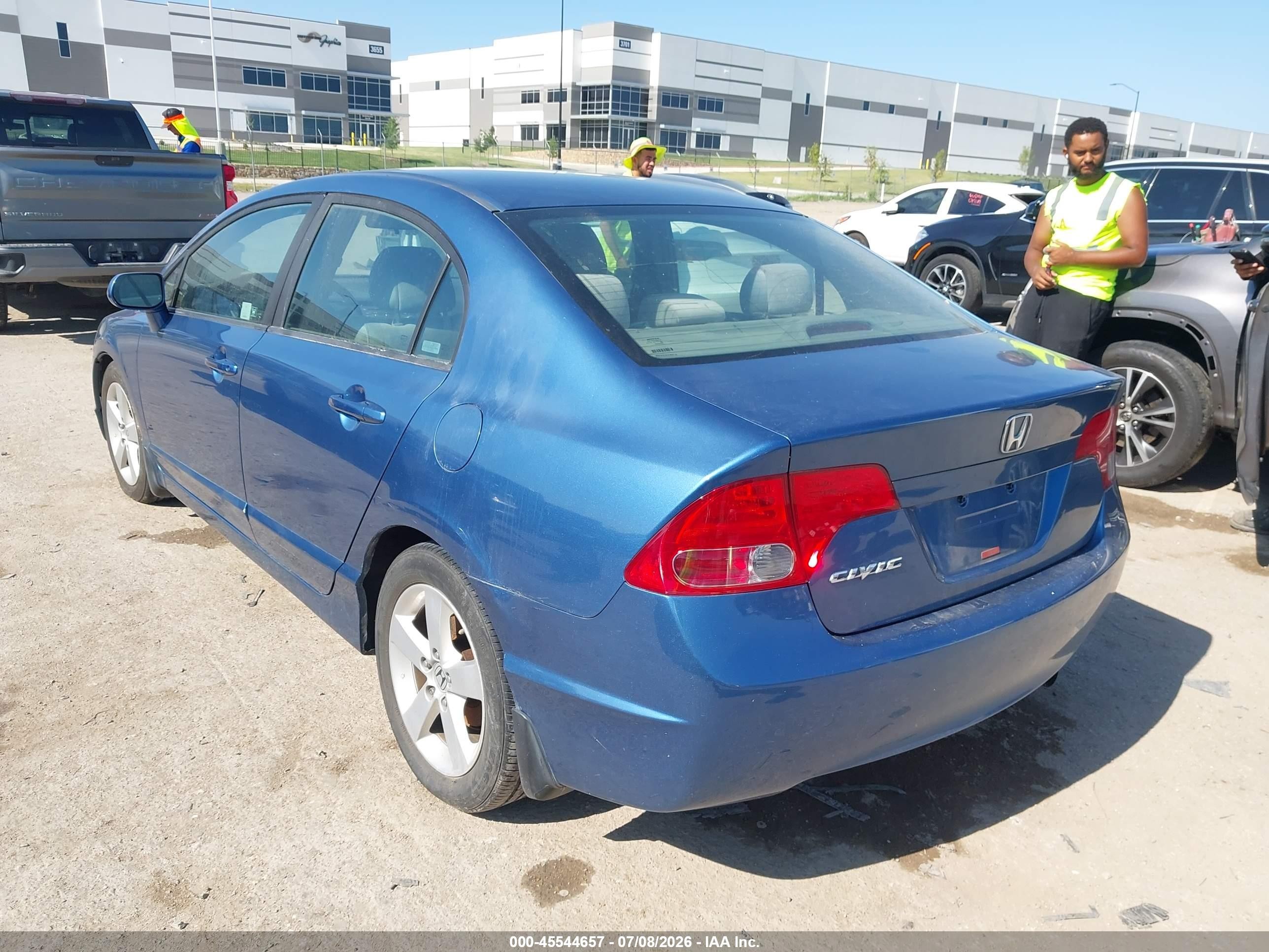 2008 Honda Civic Ex Blue vin: 1HGFA16818L037595