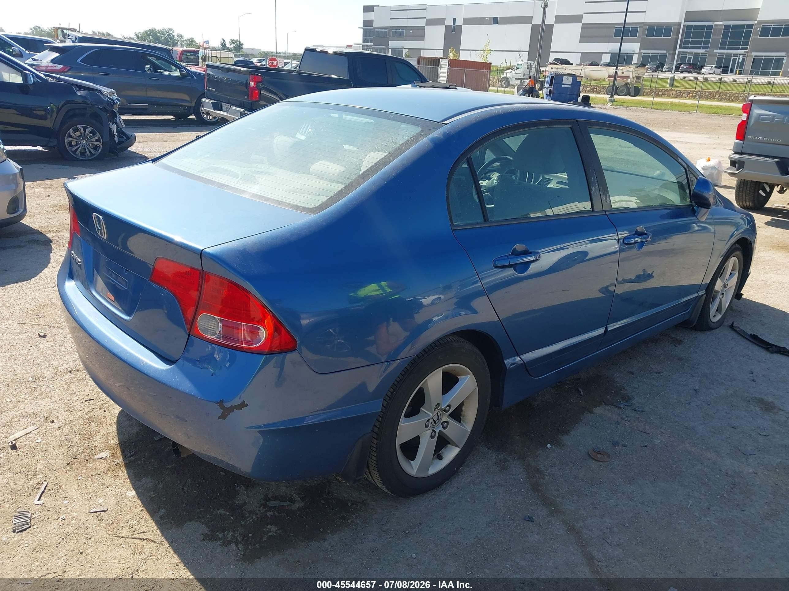 2008 Honda Civic Ex Blue vin: 1HGFA16818L037595