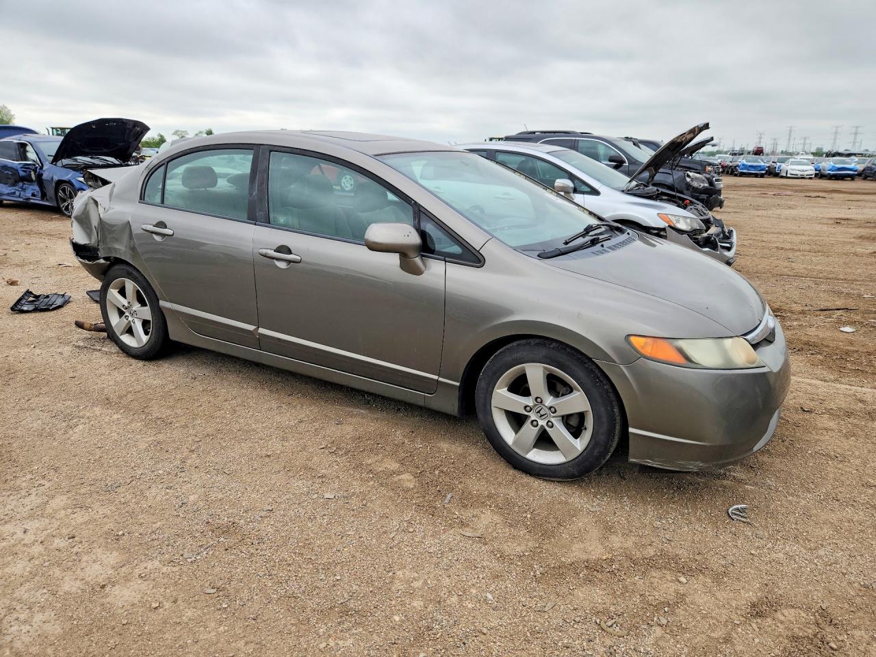 2008 Honda Civic Ex Gray vin: 1HGFA16818L061539