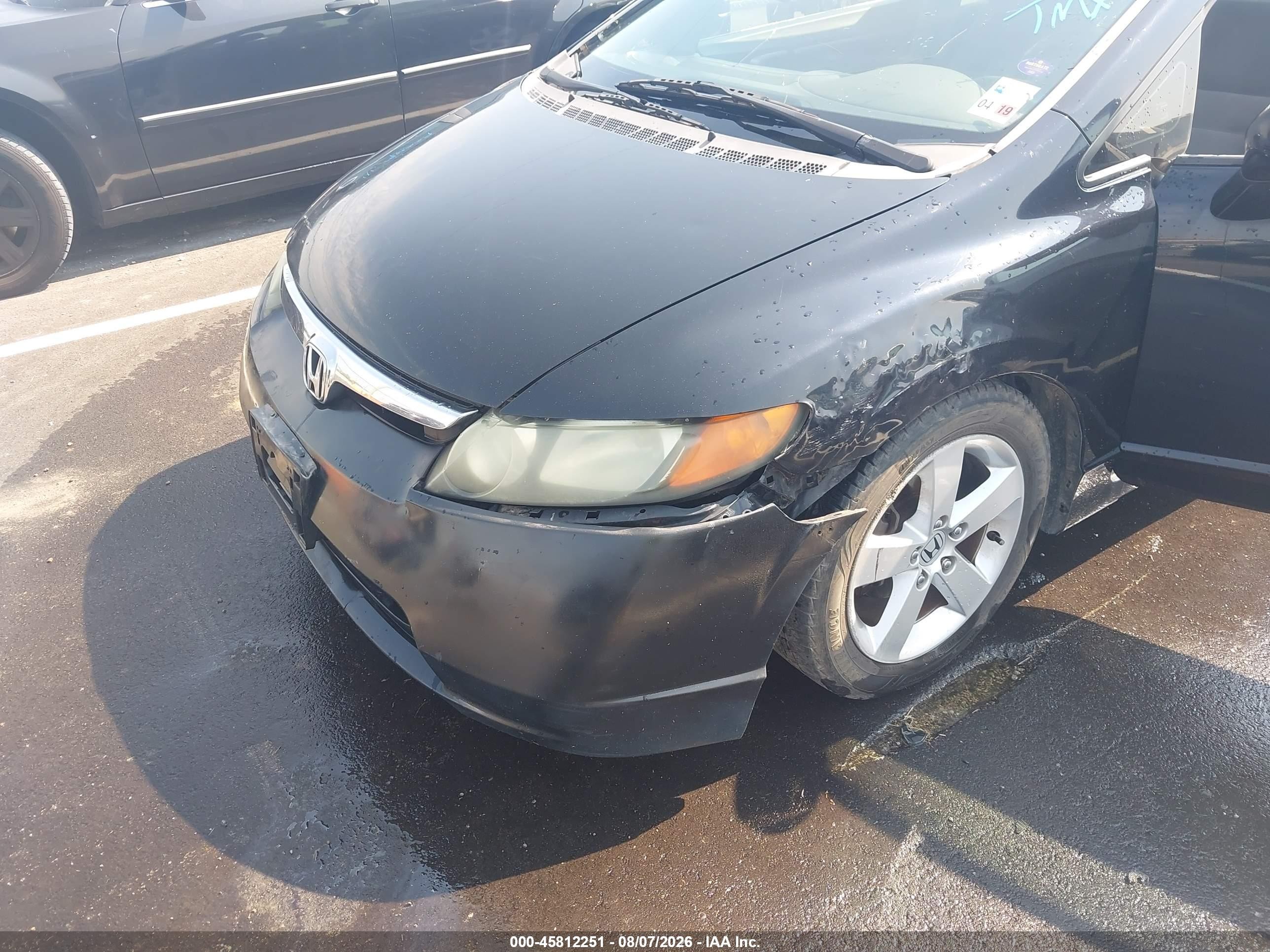 2008 Honda Civic Ex Black vin: 1HGFA16818L078891
