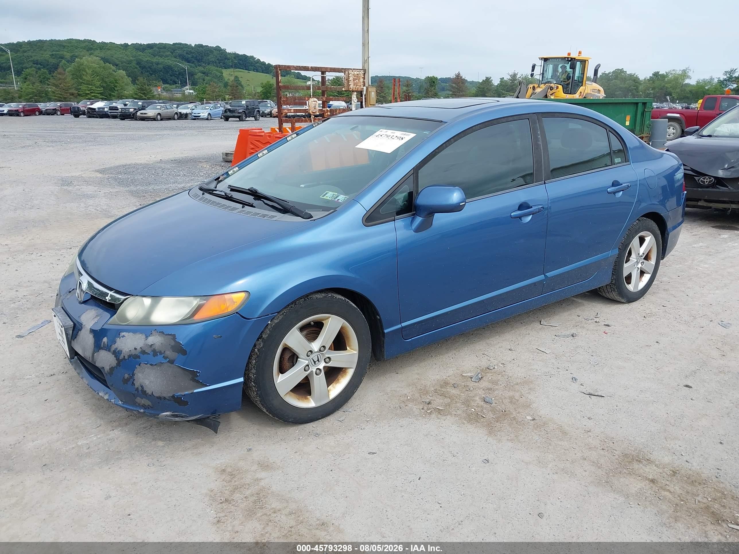 2008 Honda Civic Ex Синий vin: 1HGFA16818L119102
