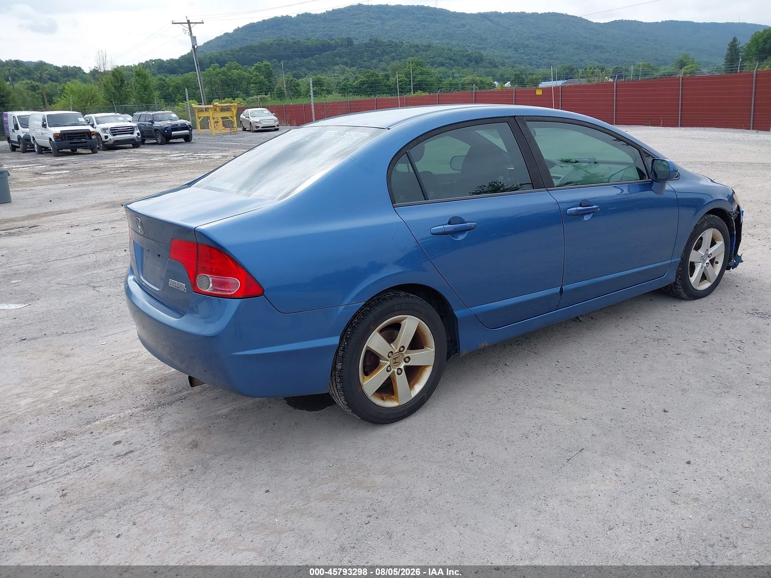2008 Honda Civic Ex Синий vin: 1HGFA16818L119102