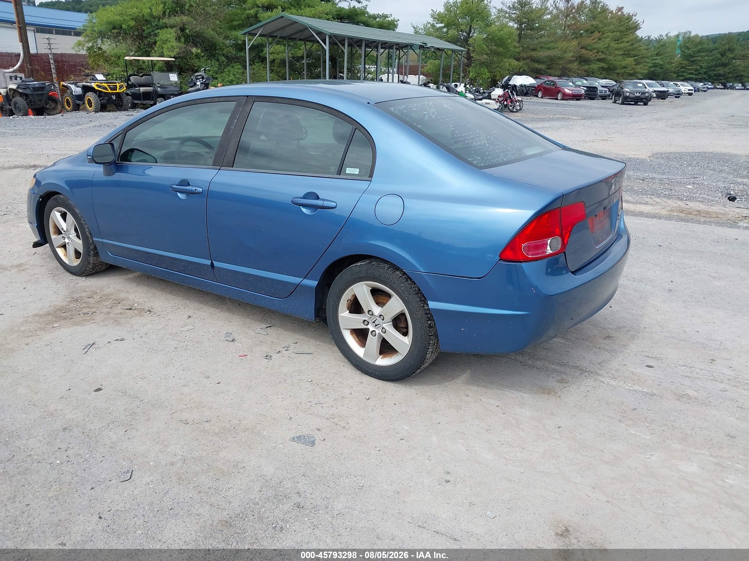 2008 Honda Civic Ex Синий vin: 1HGFA16818L119102