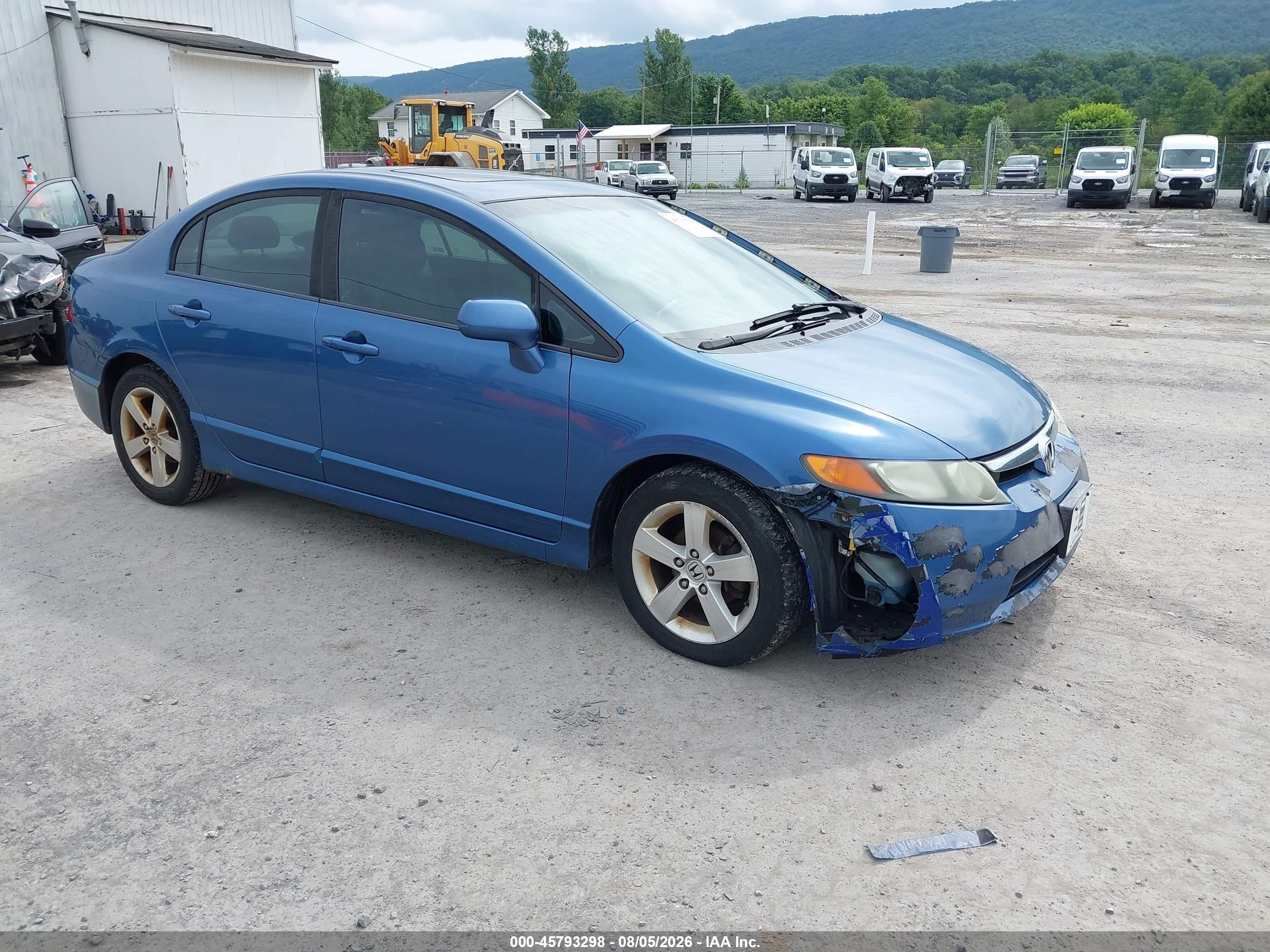 2008 Honda Civic Ex Blue vin: 1HGFA16818L119102
