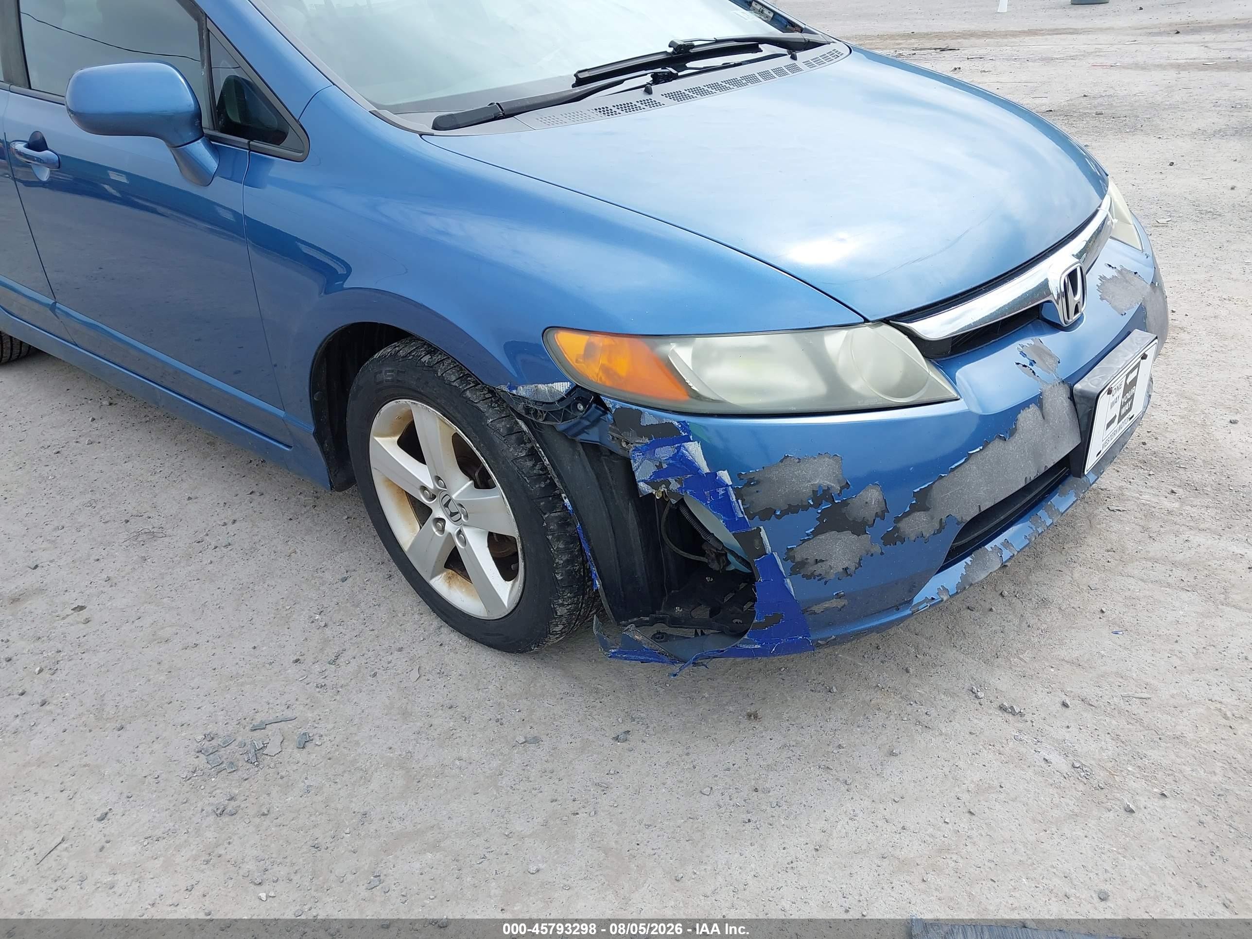 2008 Honda Civic Ex Синий vin: 1HGFA16818L119102