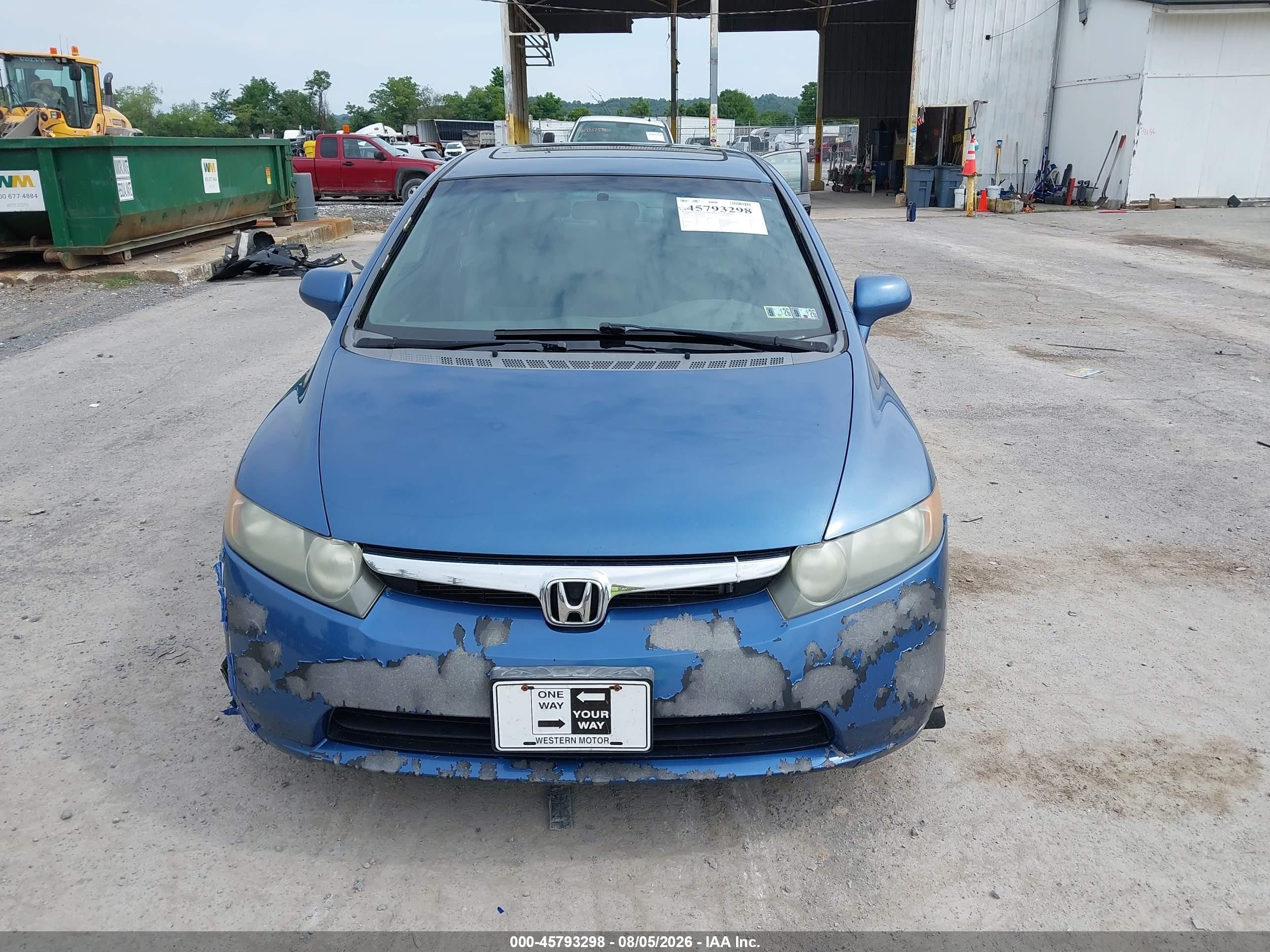 2008 Honda Civic Ex Синий vin: 1HGFA16818L119102