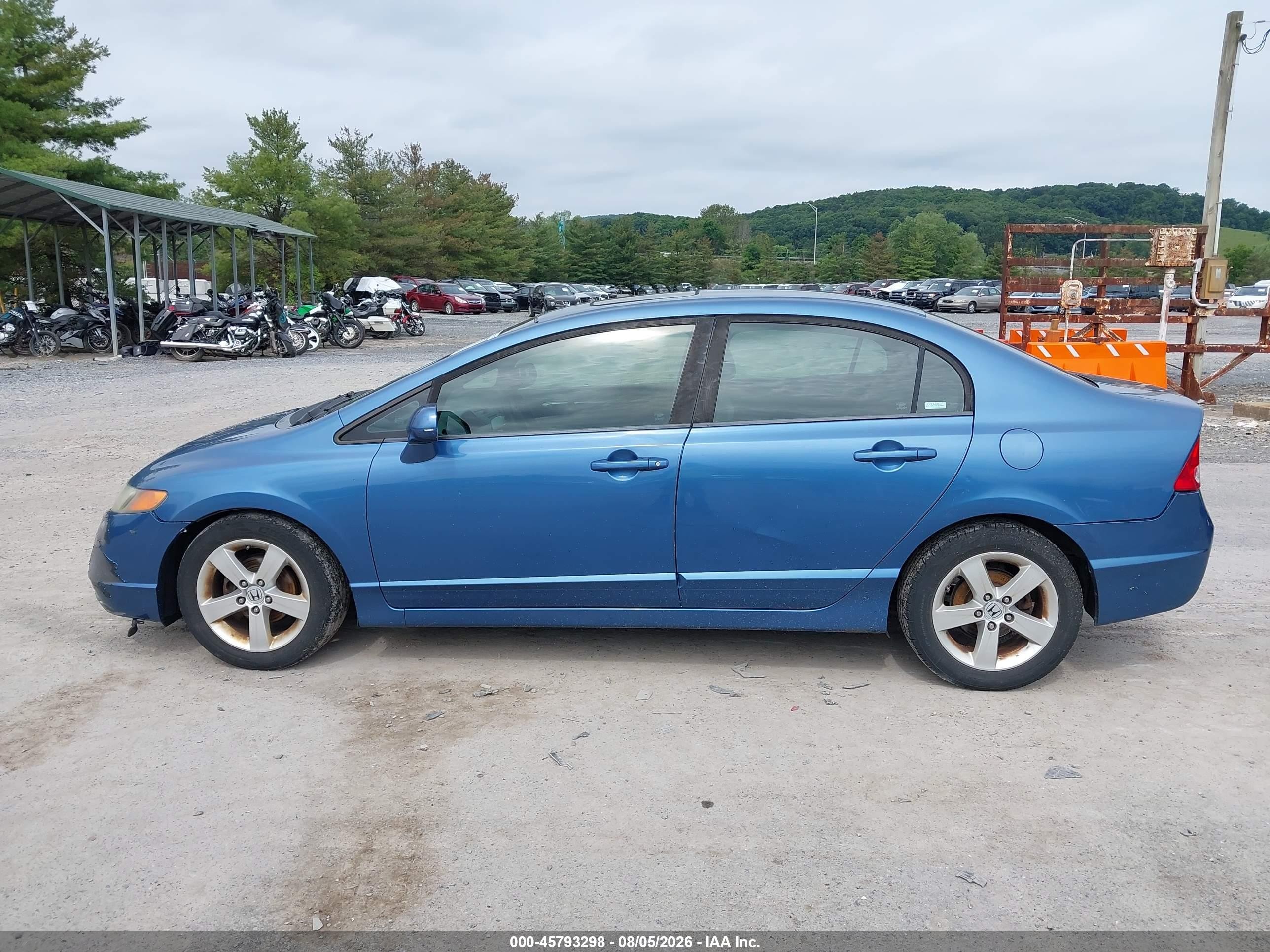 2008 Honda Civic Ex Синий vin: 1HGFA16818L119102