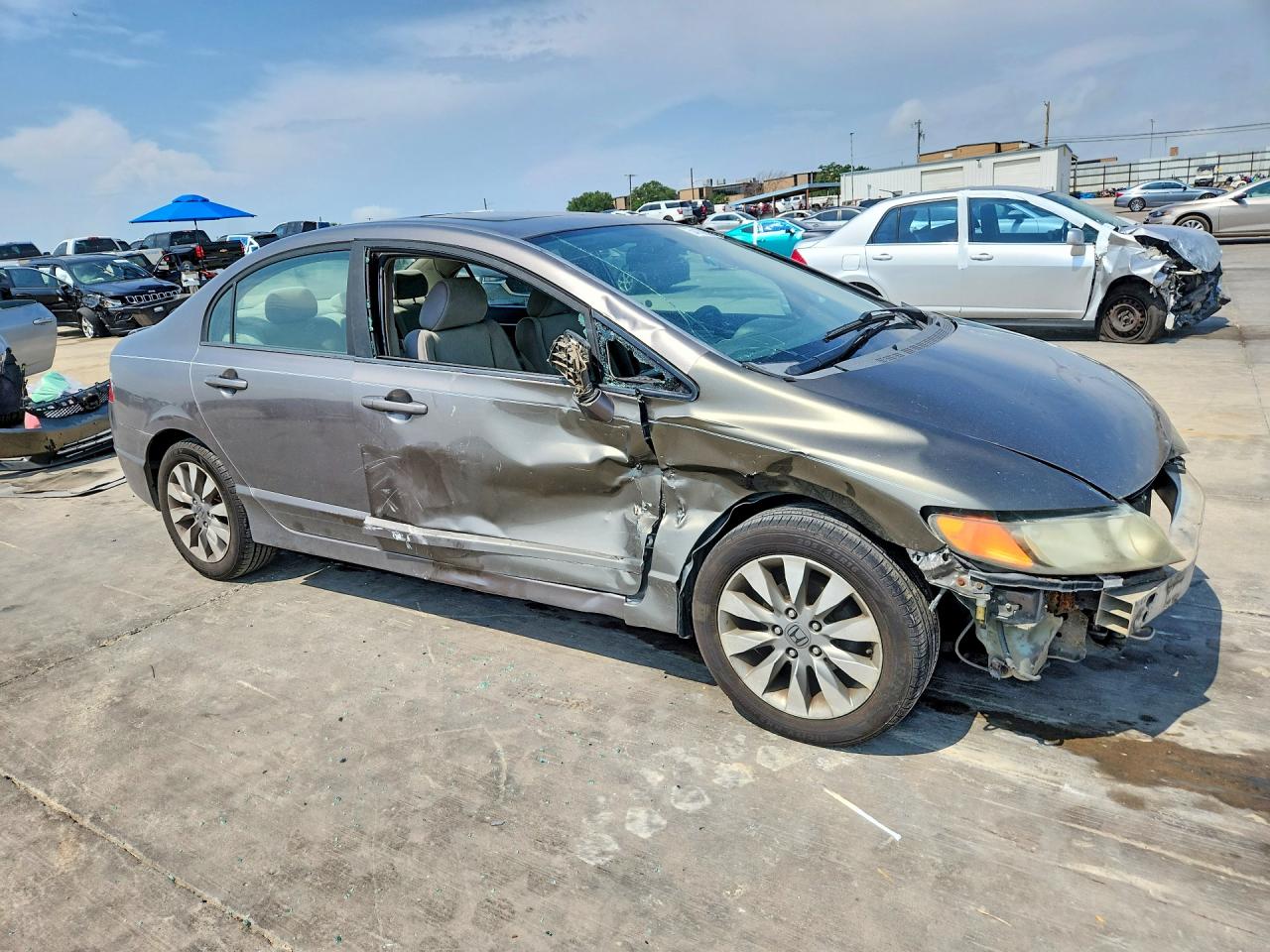 2009 Honda Civic Ex Gray vin: 1HGFA16819L004999