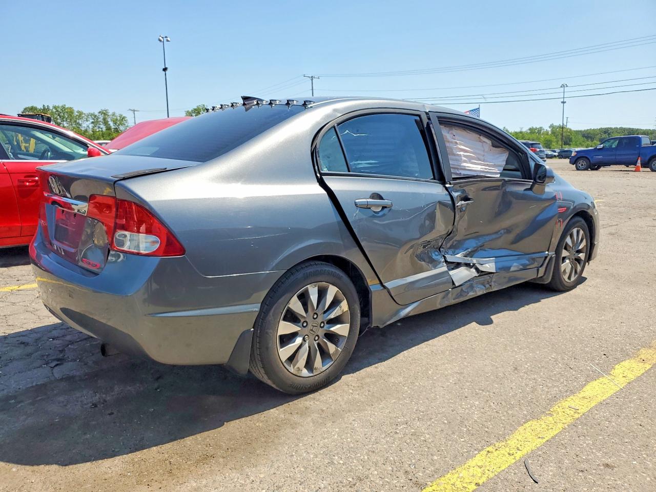 2009 Honda Civic Ex Gray vin: 1HGFA16819L017512