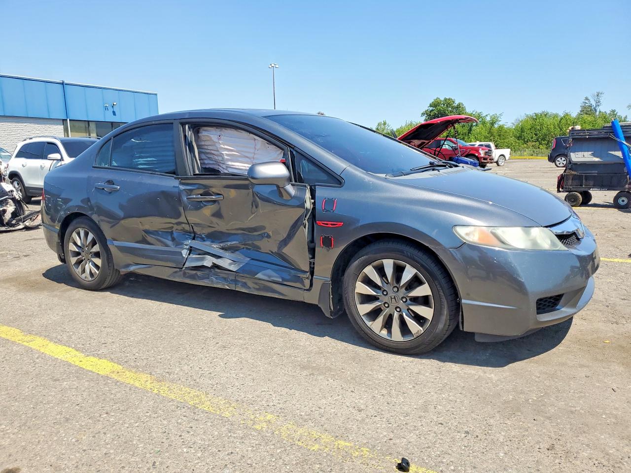 2009 Honda Civic Ex Gray vin: 1HGFA16819L017512
