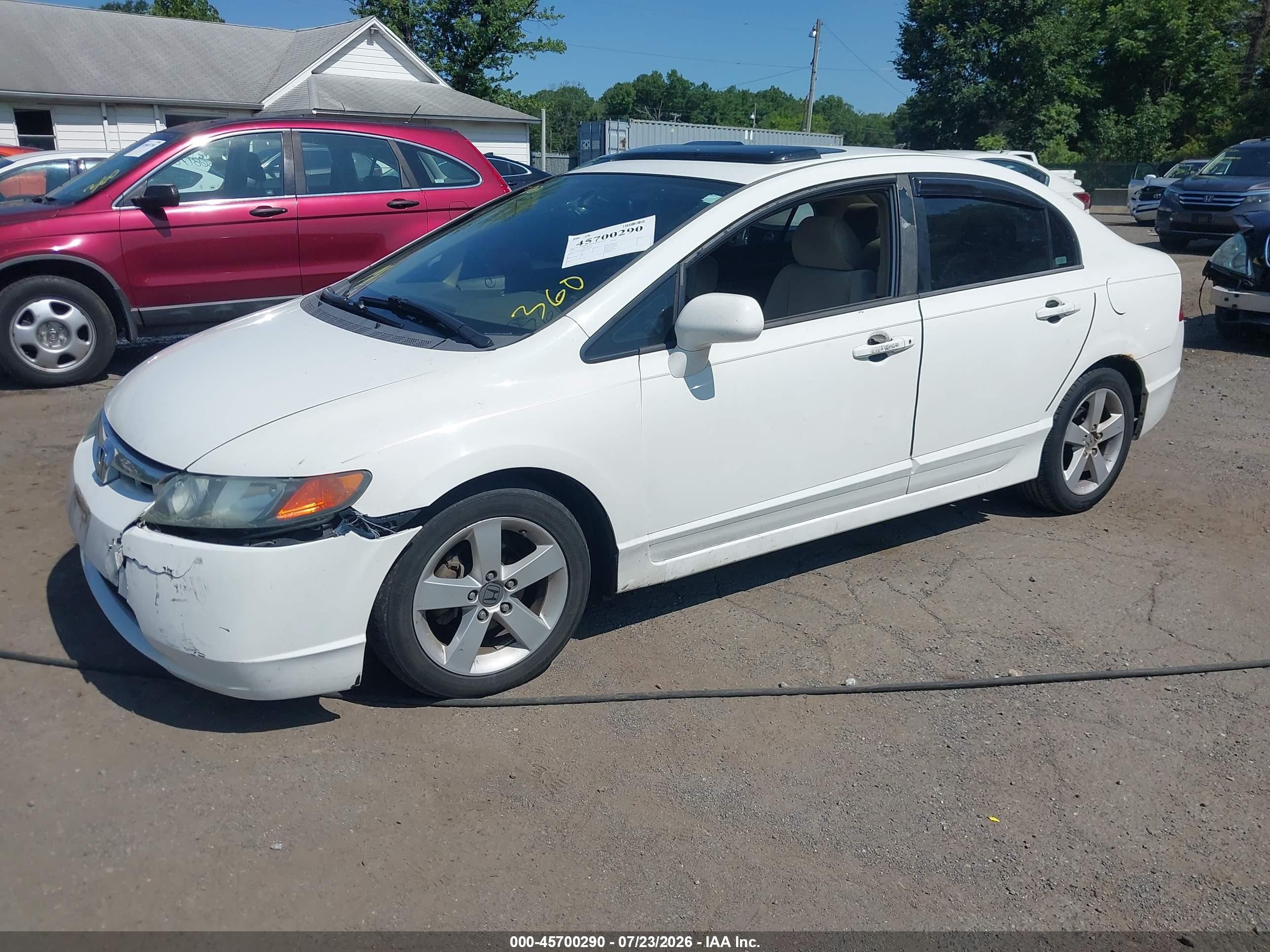 2006 Honda Civic Ex White vin: 1HGFA16826L034430