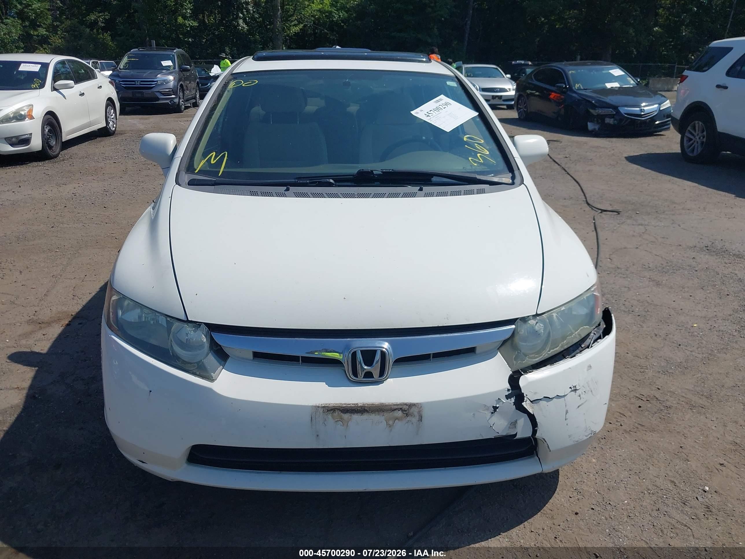 2006 Honda Civic Ex White vin: 1HGFA16826L034430