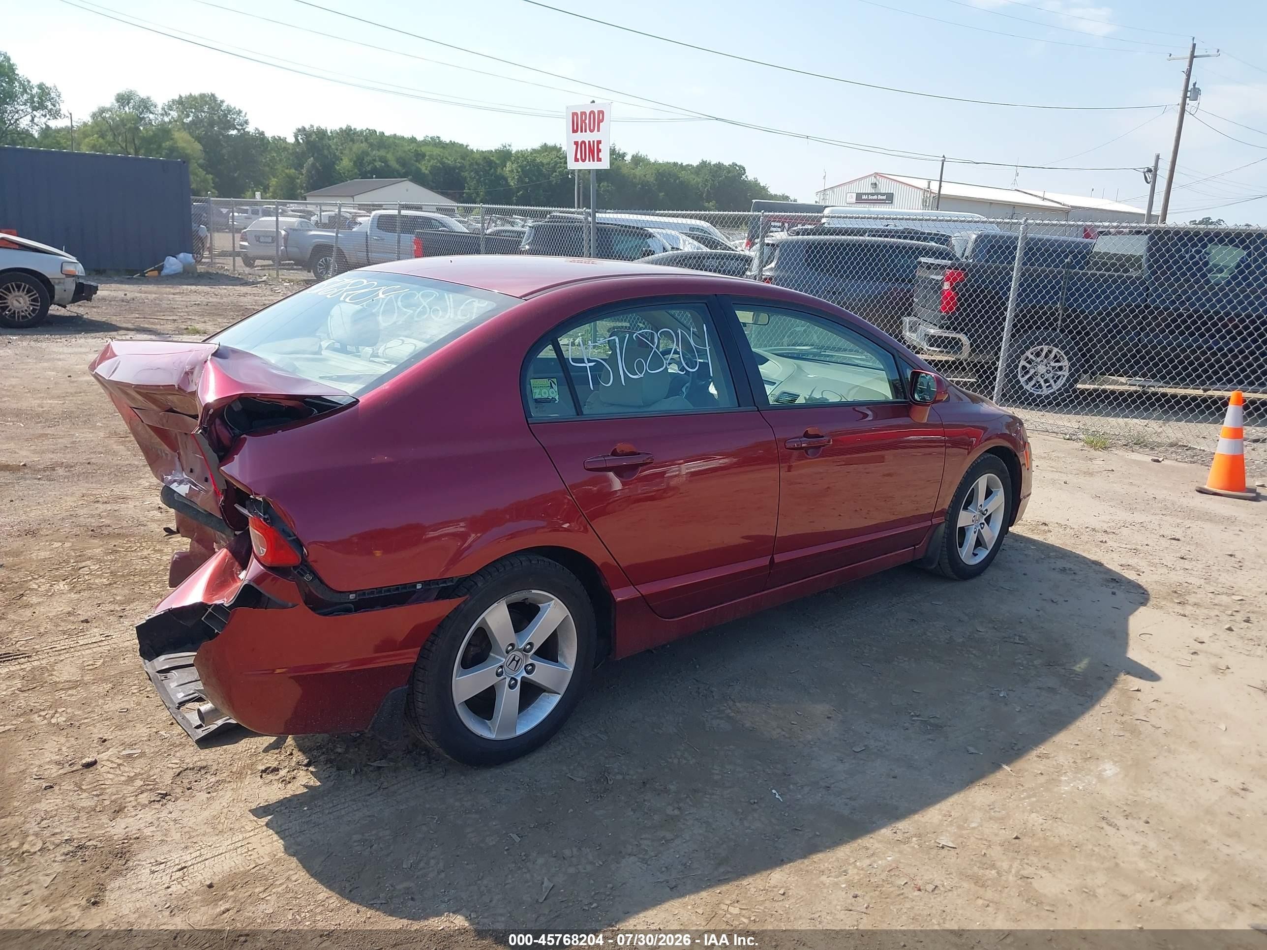 2006 Honda Civic Ex Красный vin: 1HGFA16826L074202