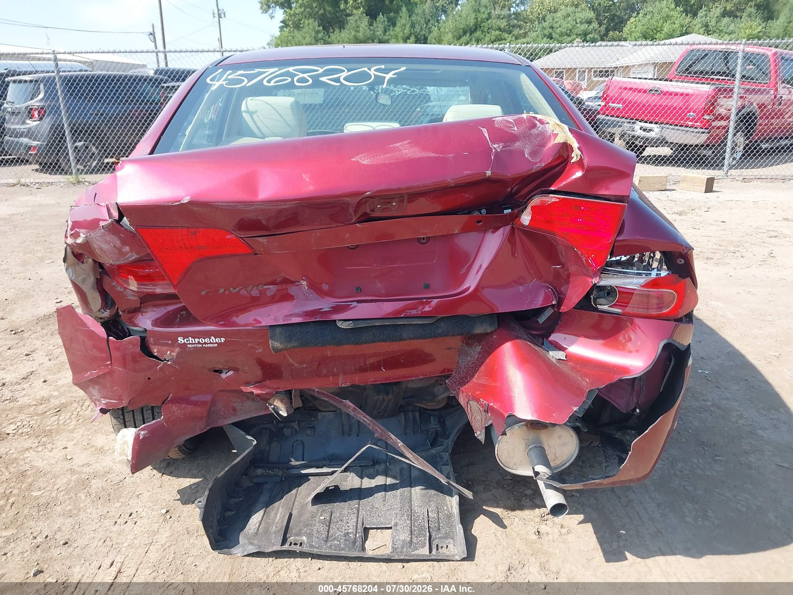 2006 Honda Civic Ex Красный vin: 1HGFA16826L074202