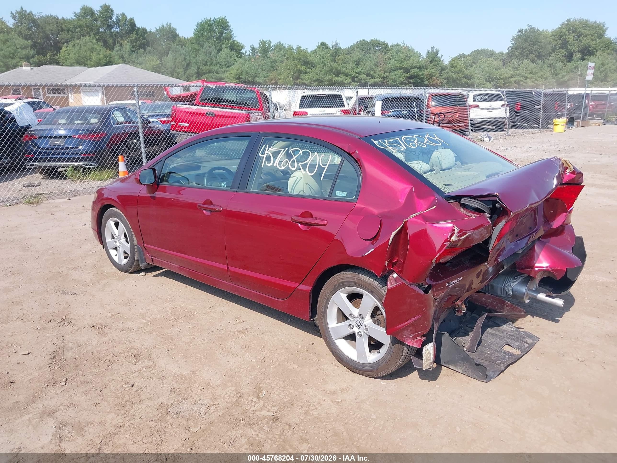 2006 Honda Civic Ex Красный vin: 1HGFA16826L074202